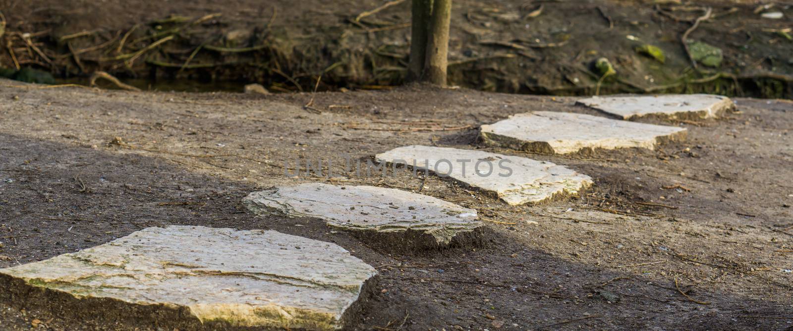 walking path made of big stones, Garden or nature decorations and architecture