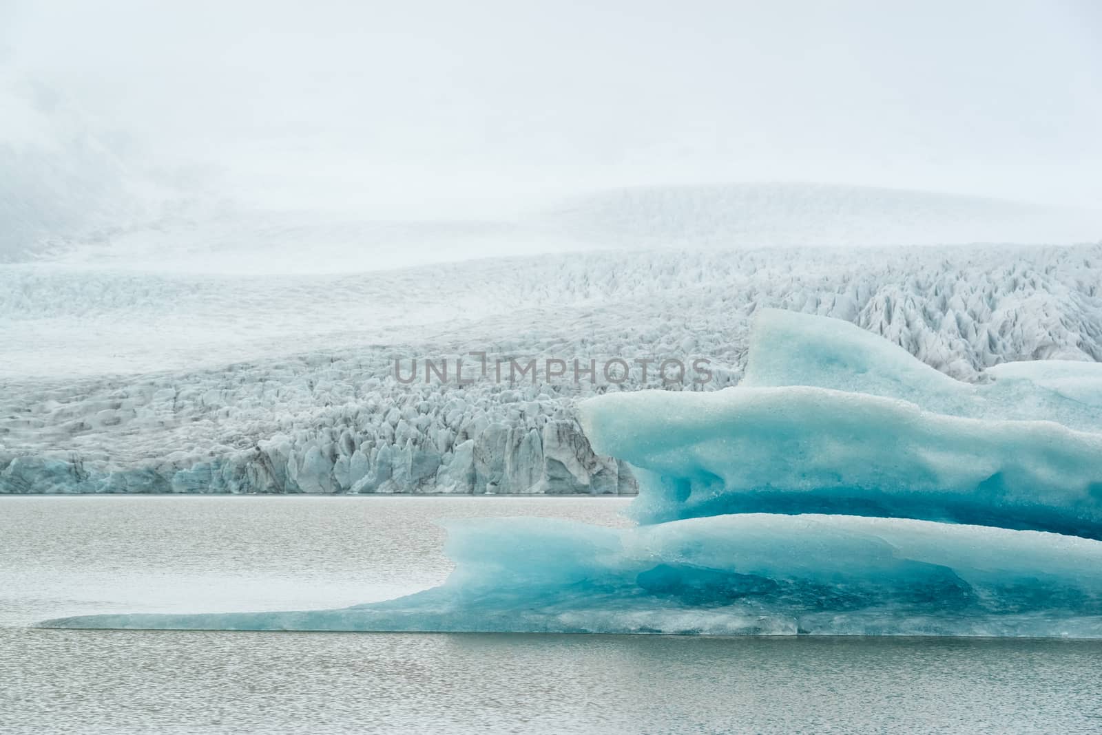 Closeup of iceberg in Fjallsarlon glacier lagoon, Iceland by LuigiMorbidelli