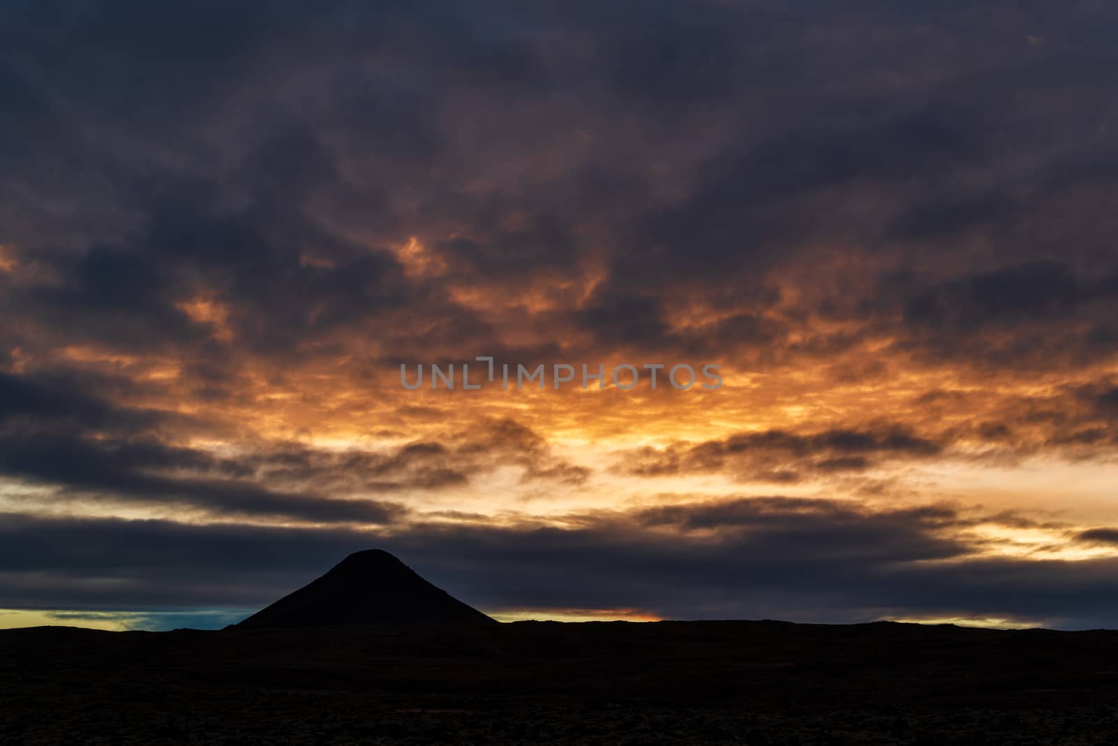 Mount Keilir on sunset near Reykjavik, Iceland by LuigiMorbidelli