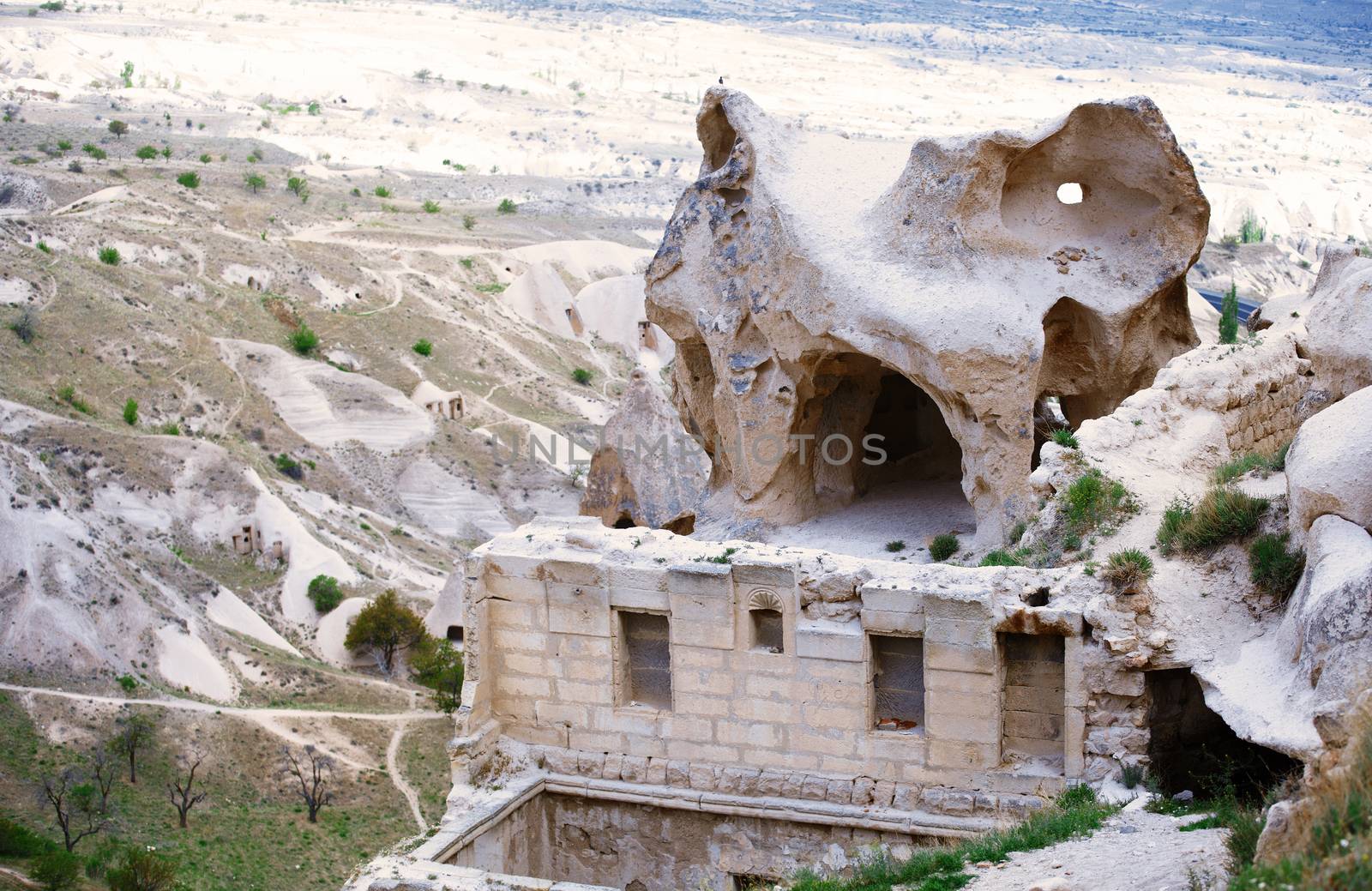 Ruins of the ancient Greek temple in Cappadocia by Novic