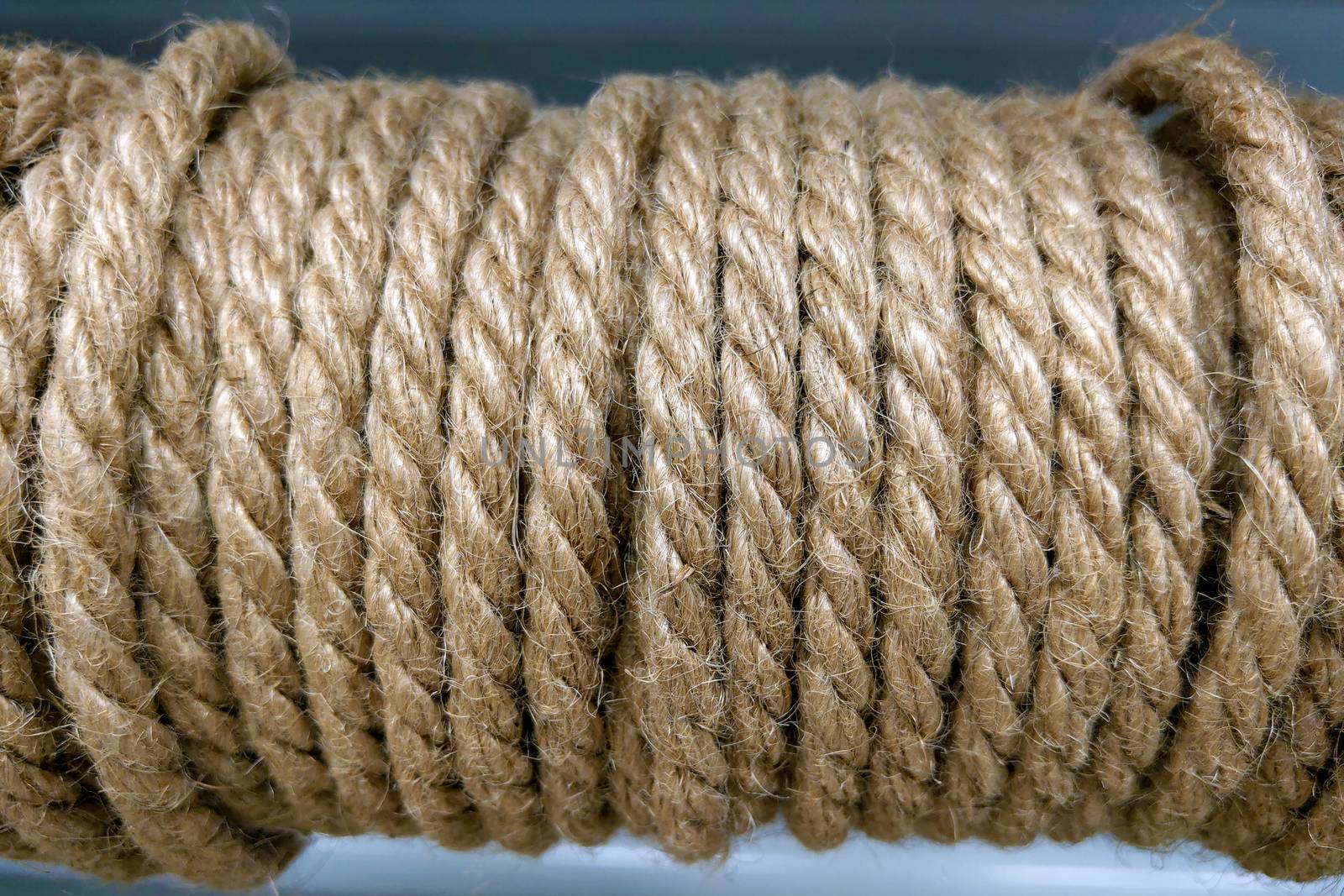 Coiled rope close up, background or texture. by kip02kas