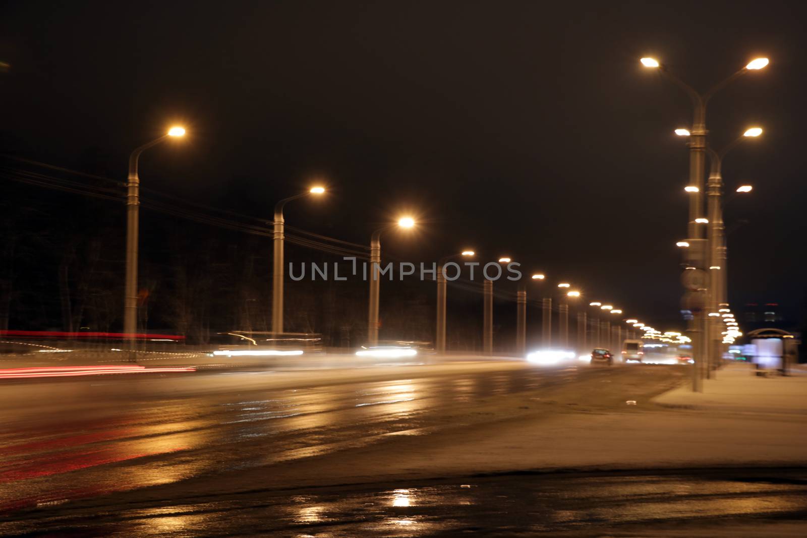 snowstorm, poor visibility,slick roads and lots of traffic