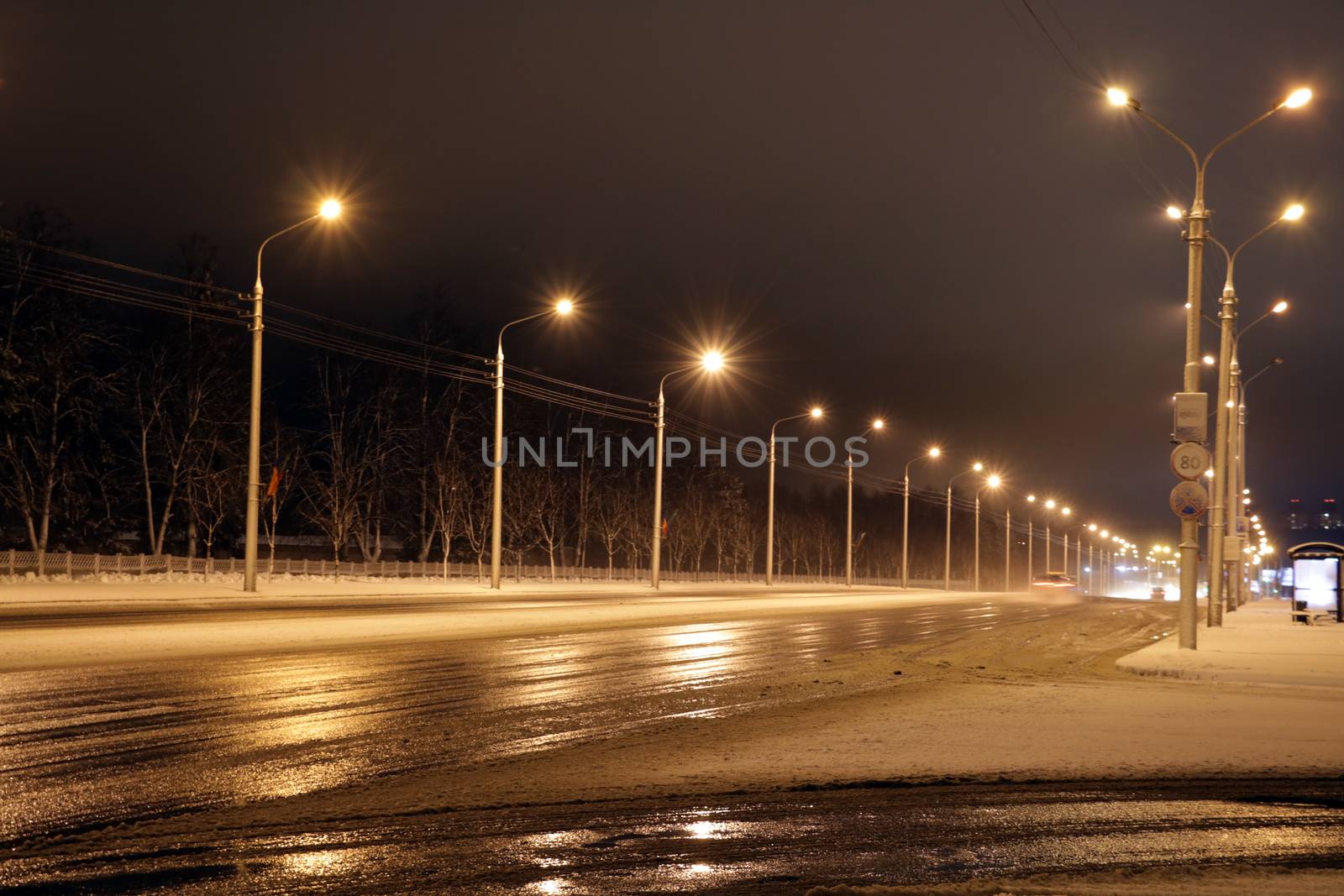 snowstorm, poor visibility,slick roads and lots of traffic