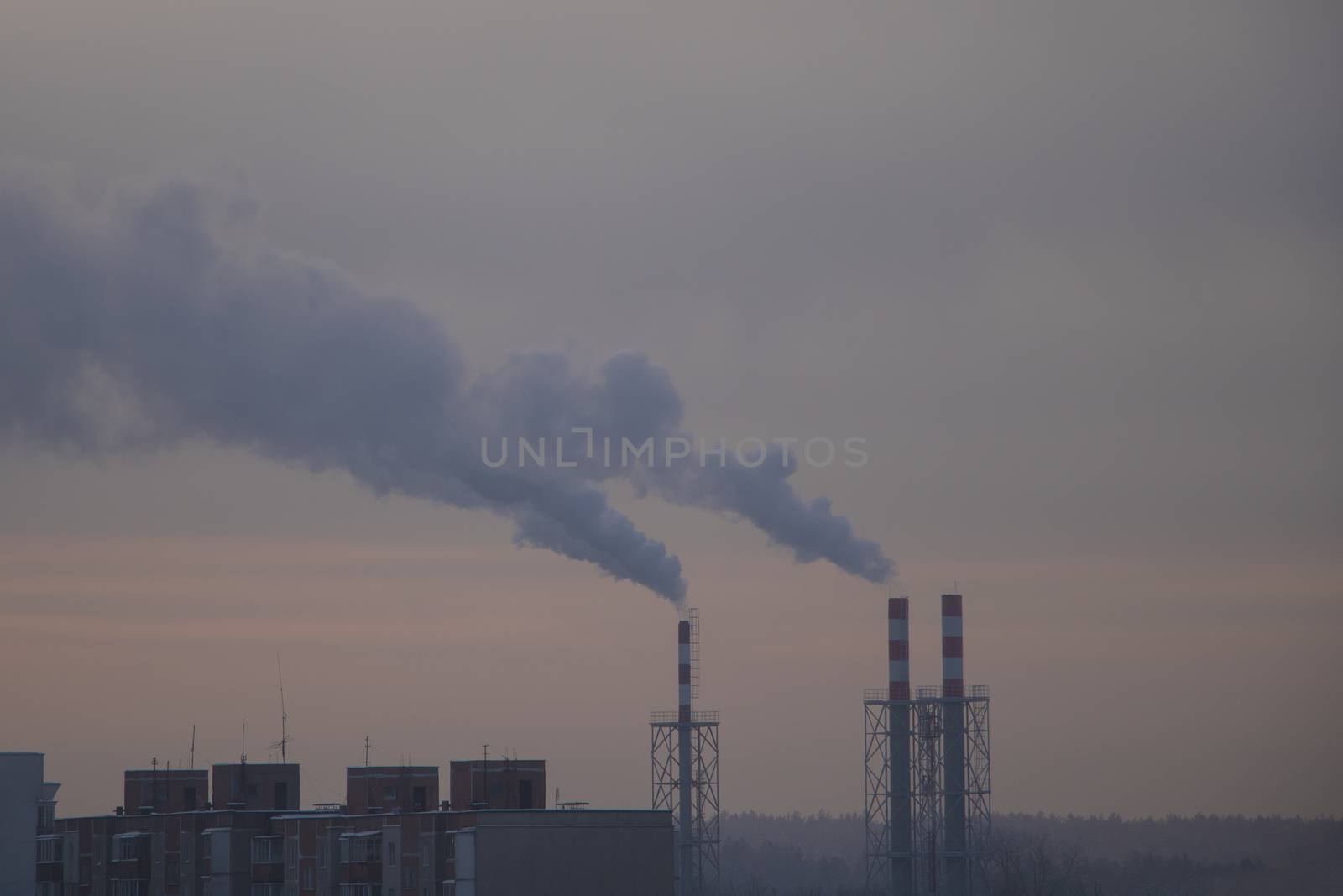 Chimney pipes of the plant, heating and heating of the city. by kip02kas