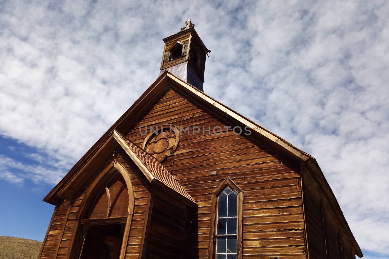 Old church in ghost town Bodie, California