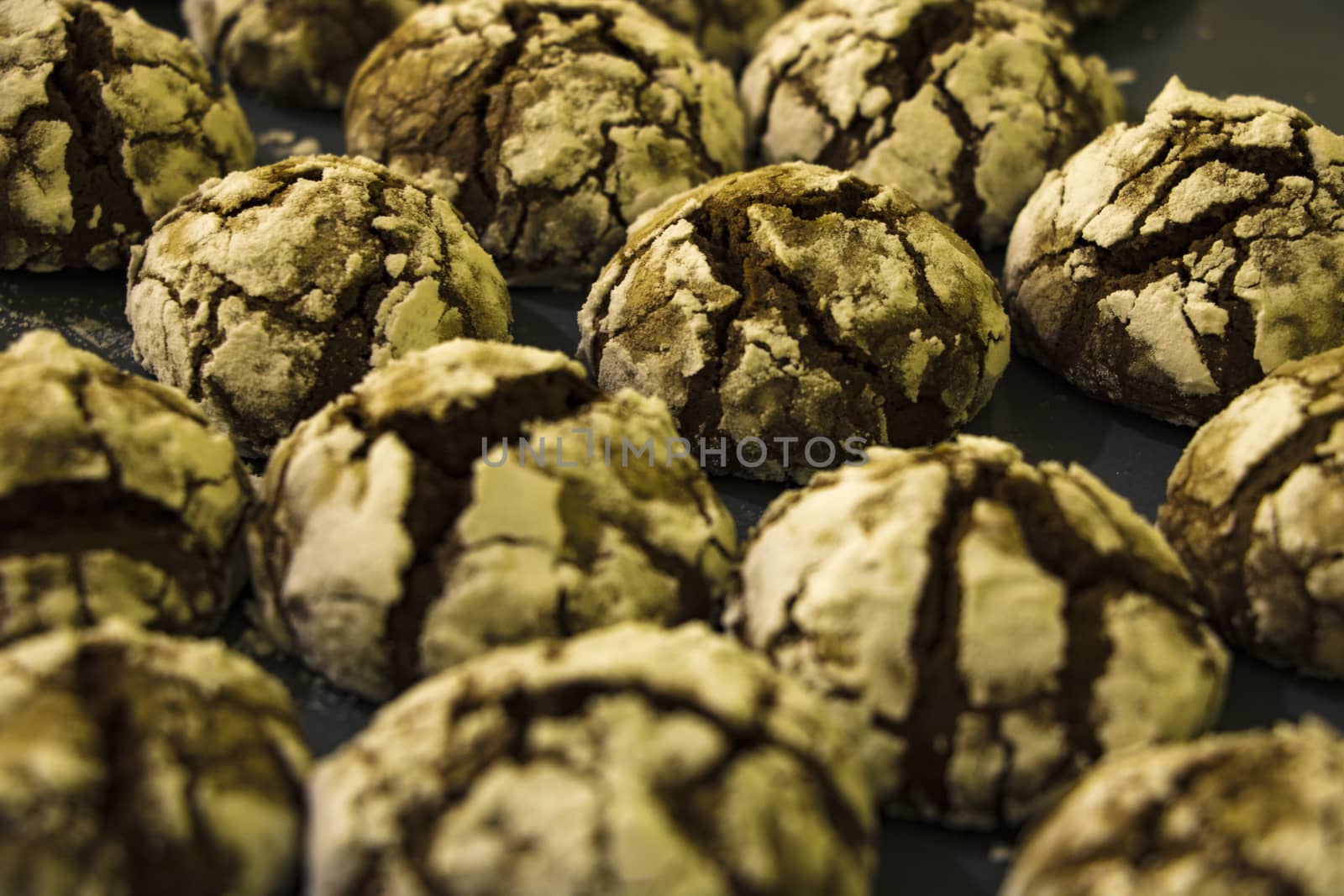 Homemade cookies with mint and chocolate and cracks. by kip02kas