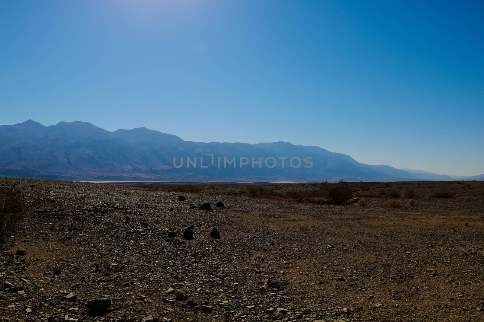 Panoramic red rocky view on Death Valley from Hell's Gate - California. by kip02kas