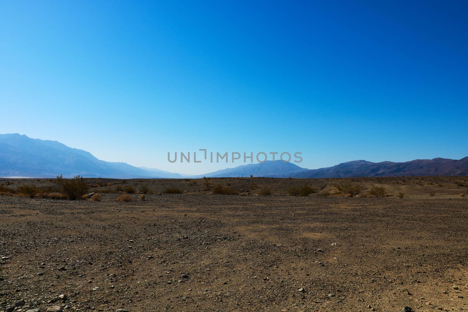 View of the desert and mountains in the USA