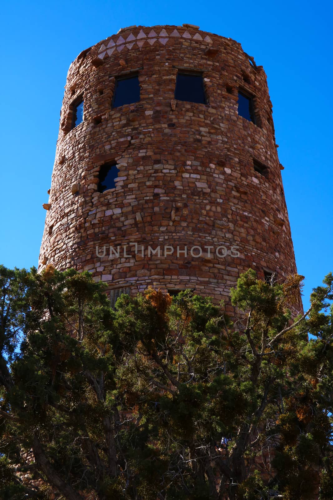 Indian Desert View Watchtower, the southern edge of the Grand Canyon, Arizona, USA. by kip02kas