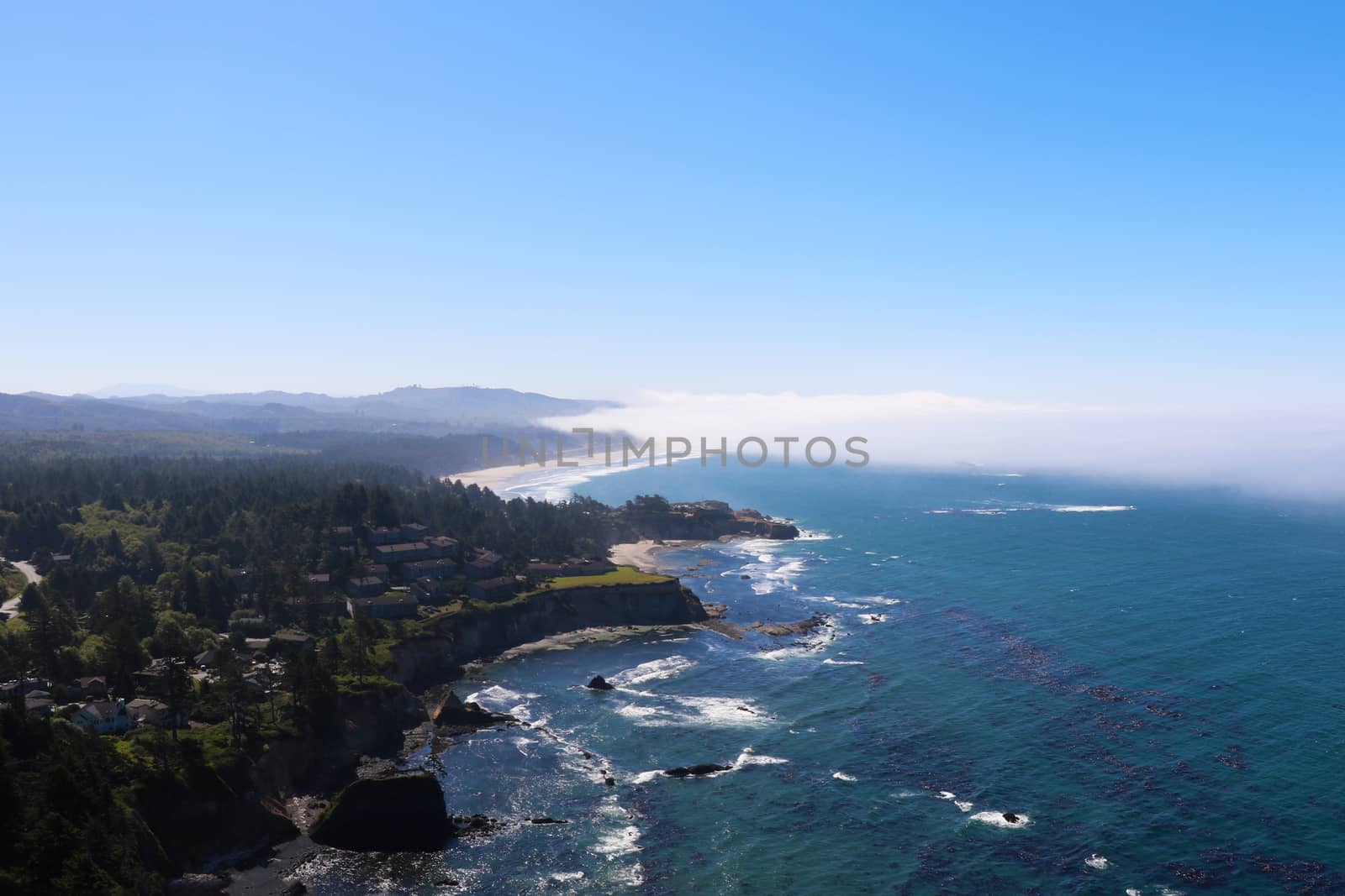 California coast with fog coming from the Pacific to the land by kip02kas