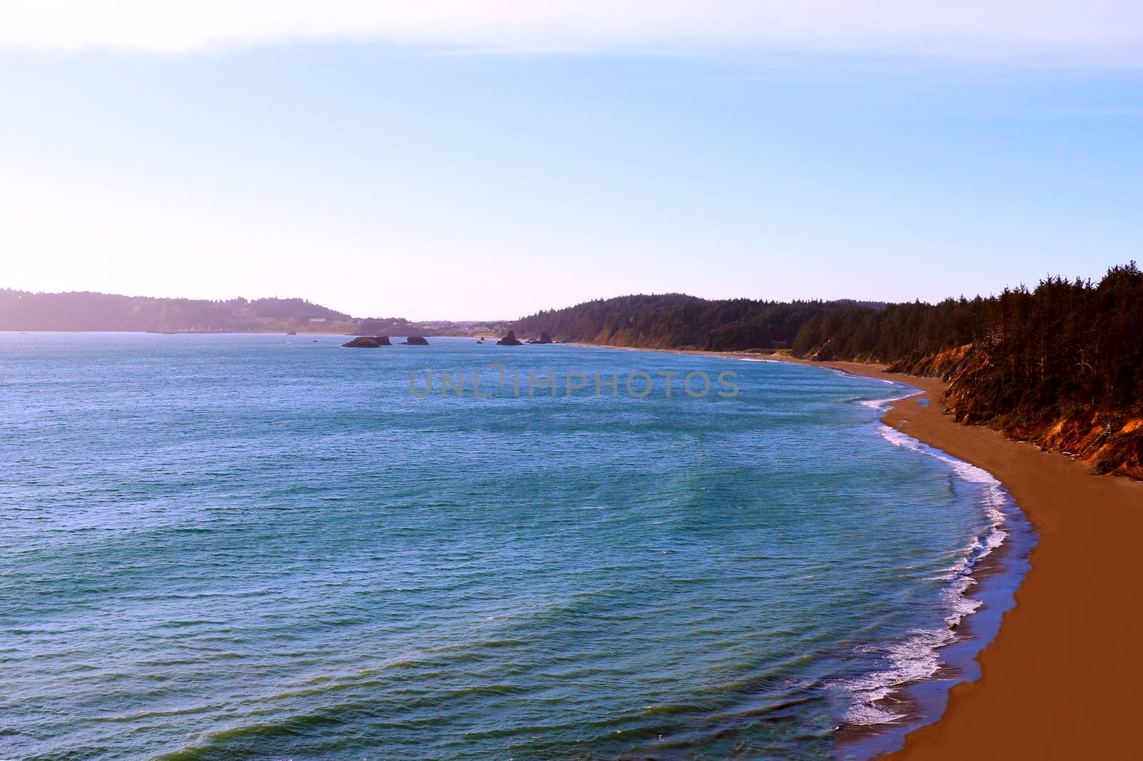 Beautiful view of the Pacific Coast in California, States of America.