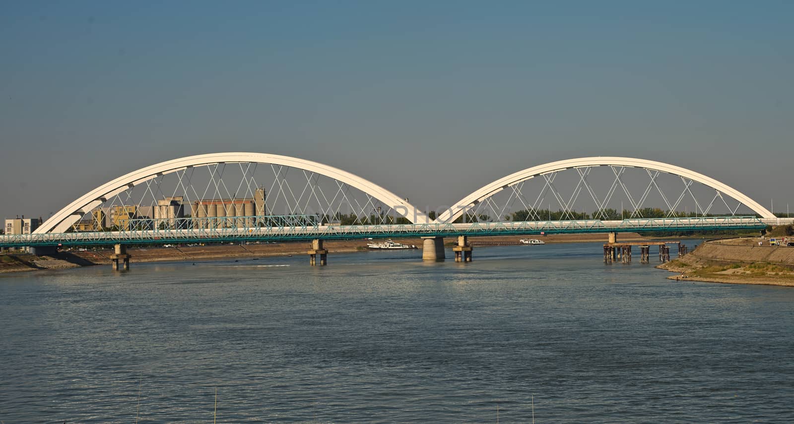 New bridge over Danube in Novi Sad, Serbia