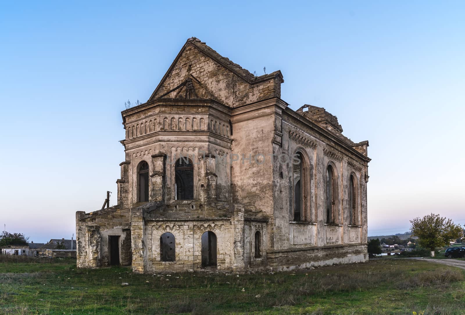 Abandoned Catholic Church of St. George in the village of Krasnopole, Mykolaiv region, Ukraine