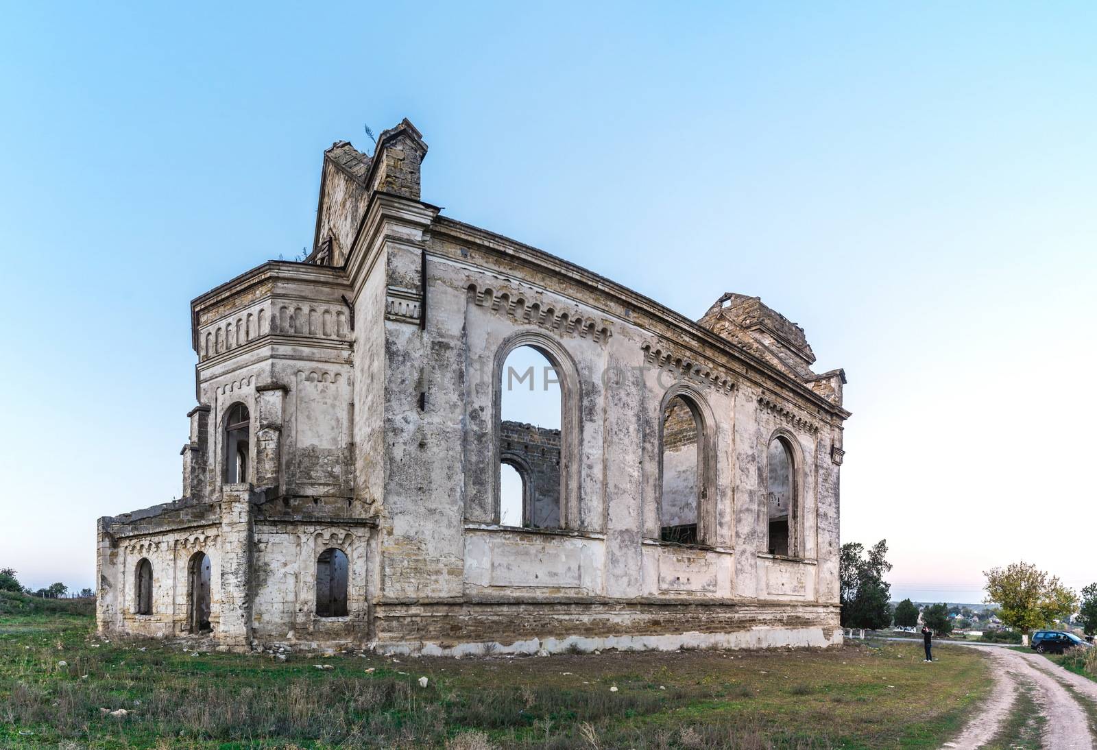 Abandoned Catholic Church of St. George in the village of Krasnopole, Mykolaiv region, Ukraine