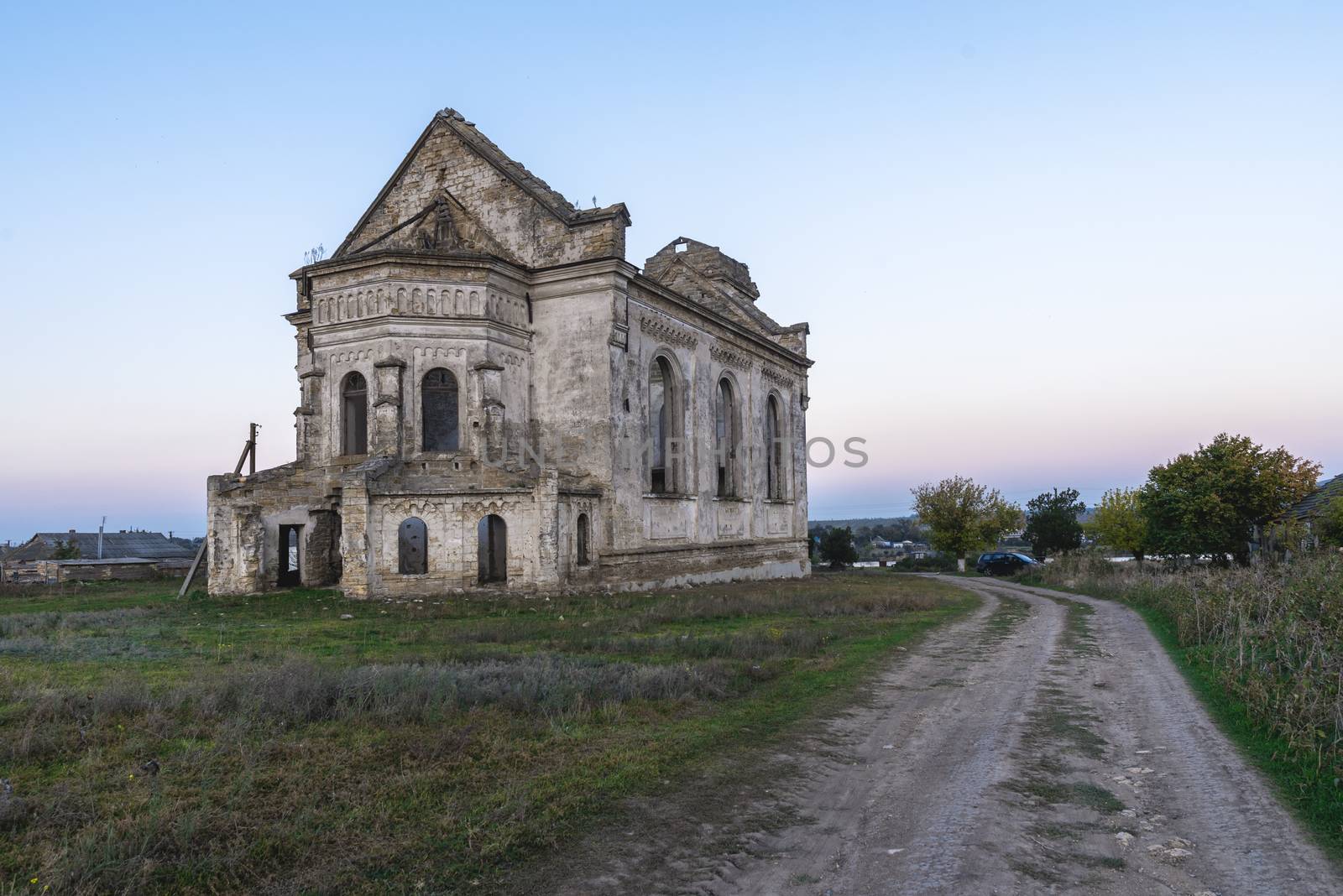 Abandoned Catholic Church of St. George in the village of Krasnopole, Mykolaiv region, Ukraine