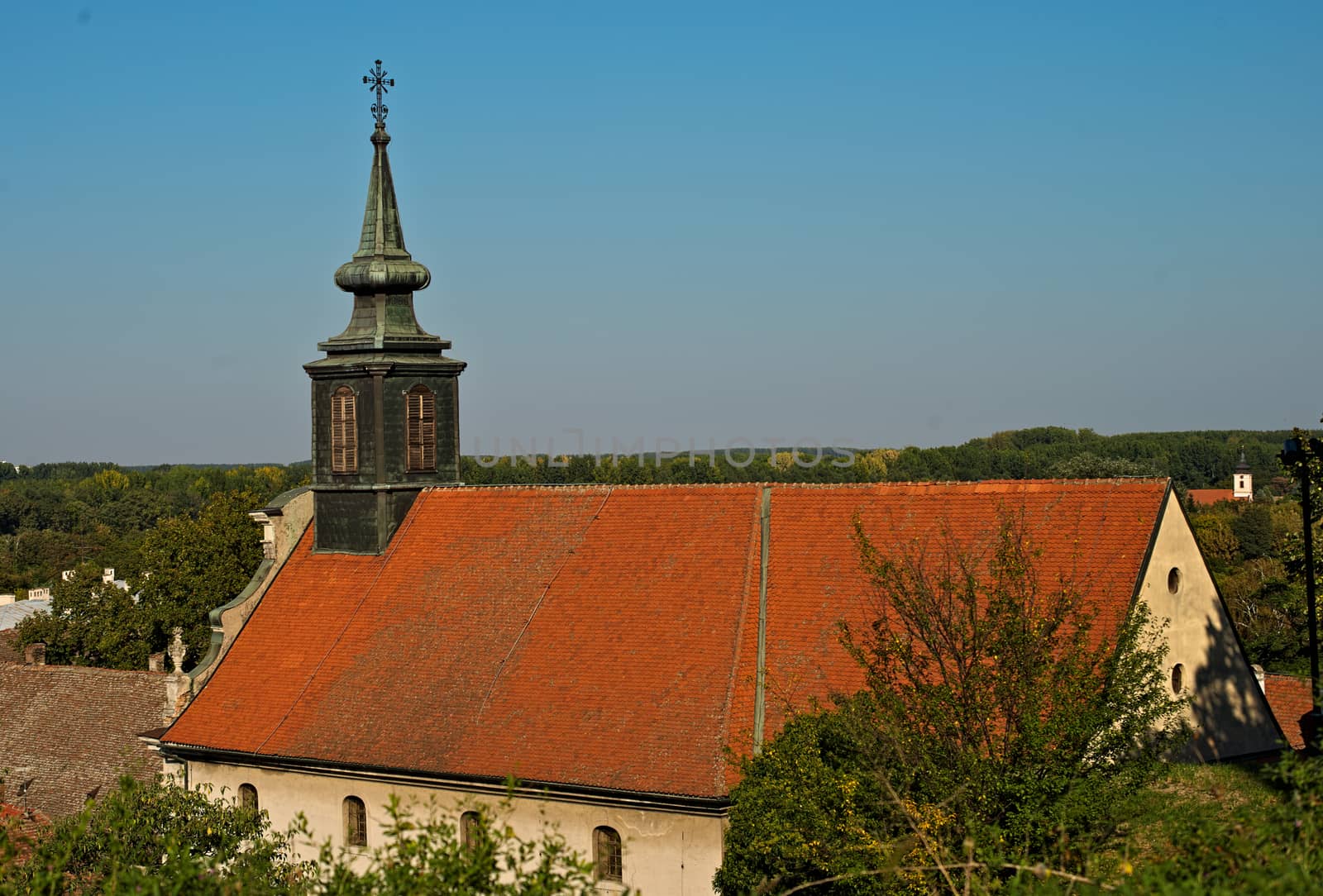 Roof with bell tower at Serbian orthodox church