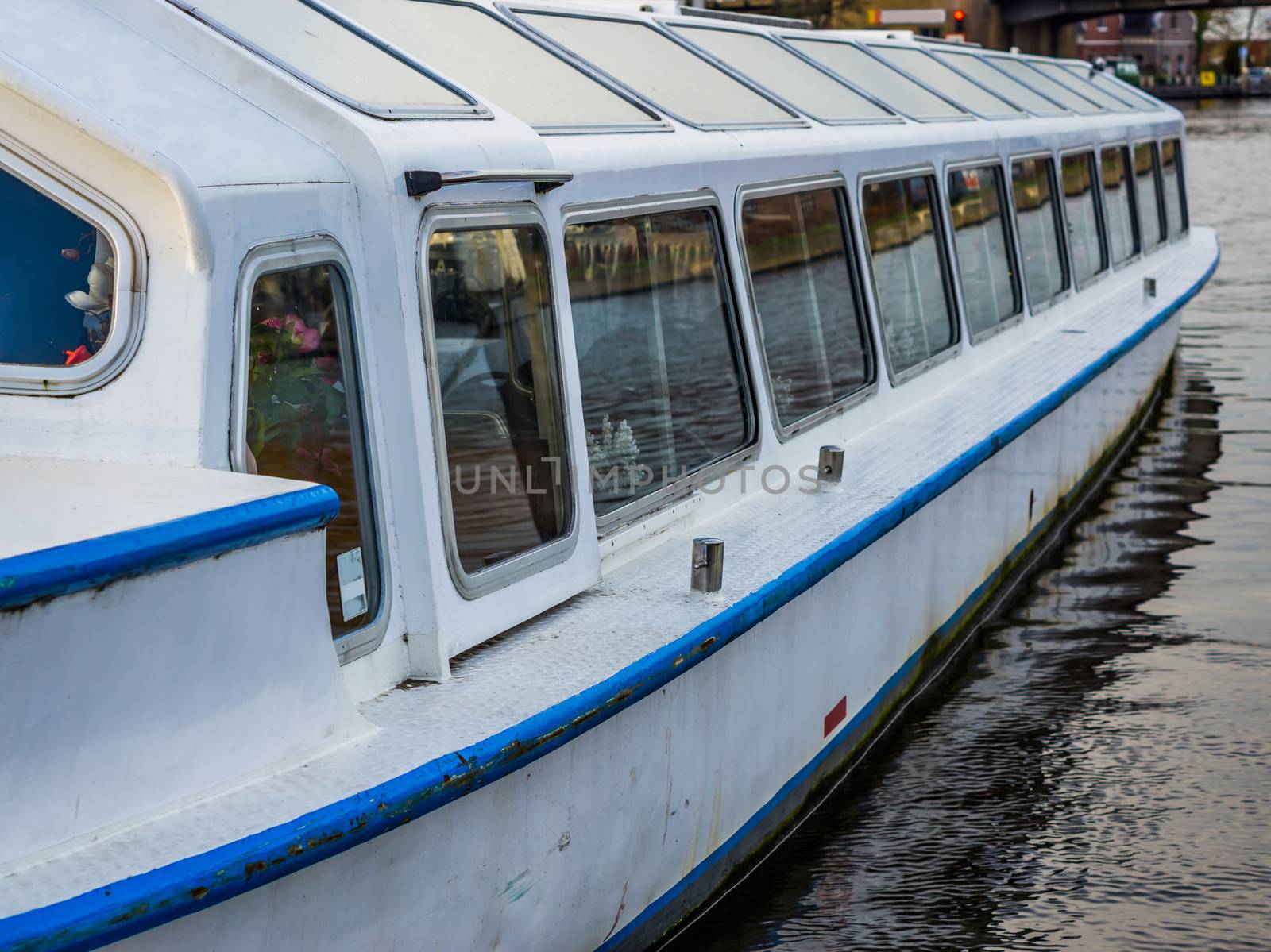 exterior of a touring boat, tourism concept, vehicle exteriors, water transportation