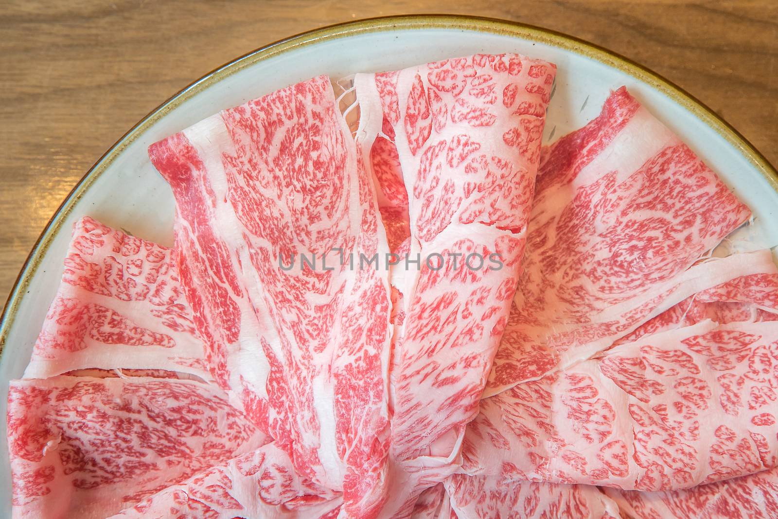 Wagyu A5 Beef meat texture for food background