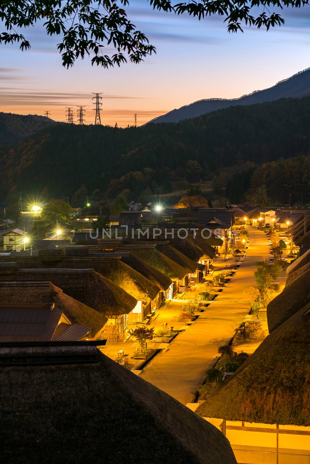 Ouchujuku Village sunset Fukushima Japan by vichie81