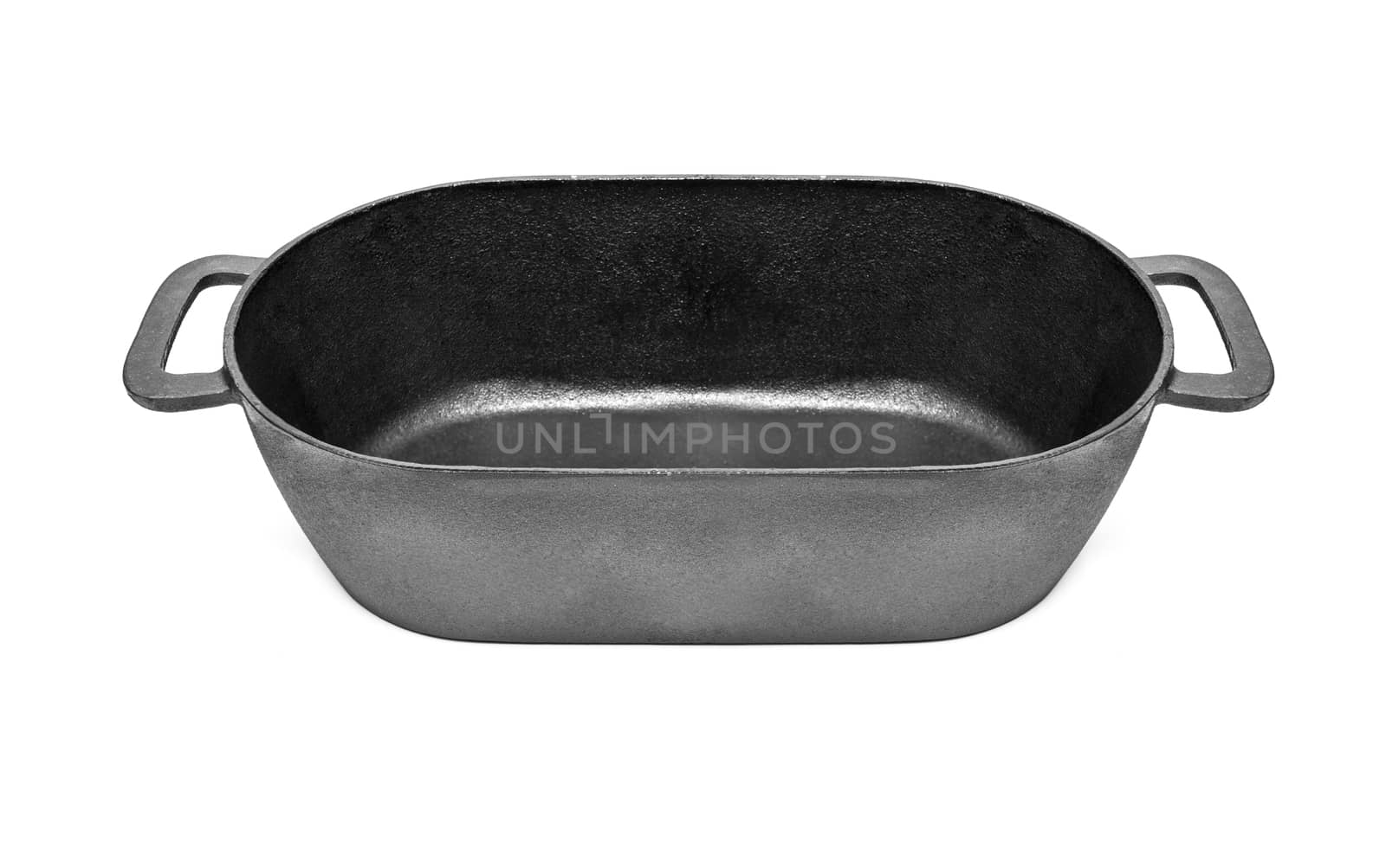 Cast iron pan. Isolated on white background