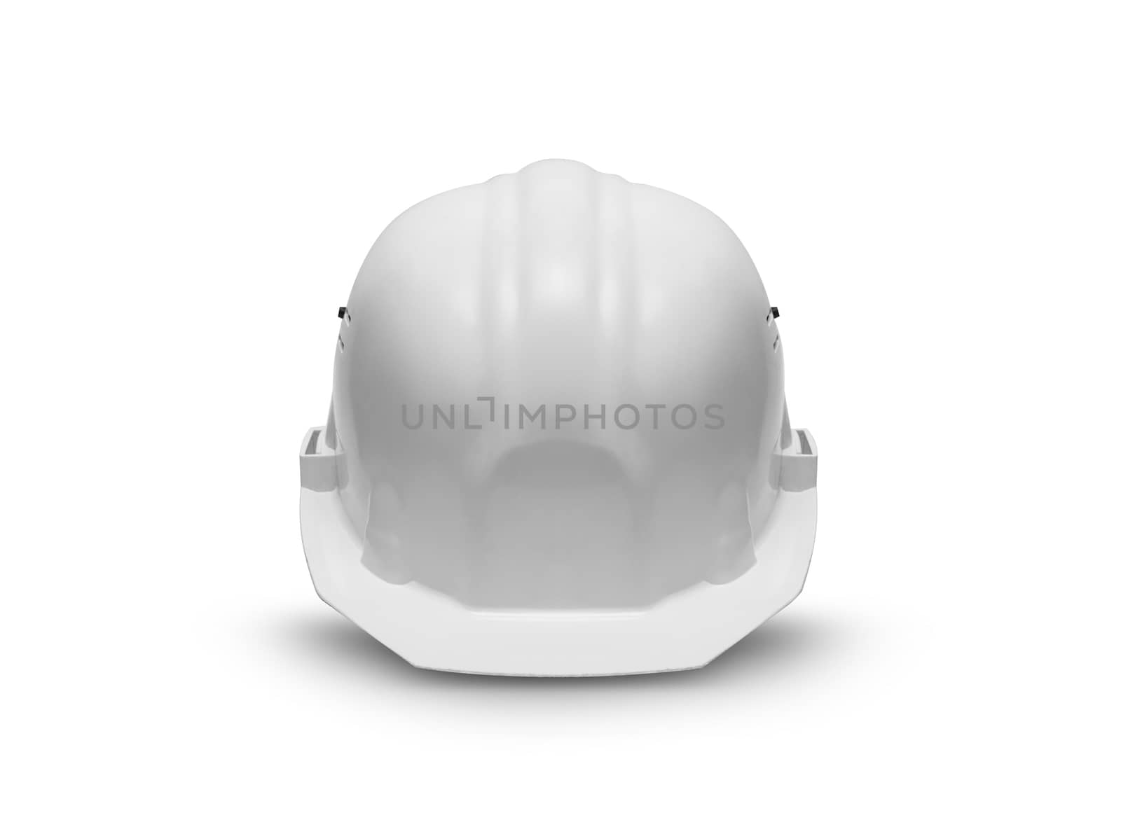 White Plastic safety helmet isolated on white background