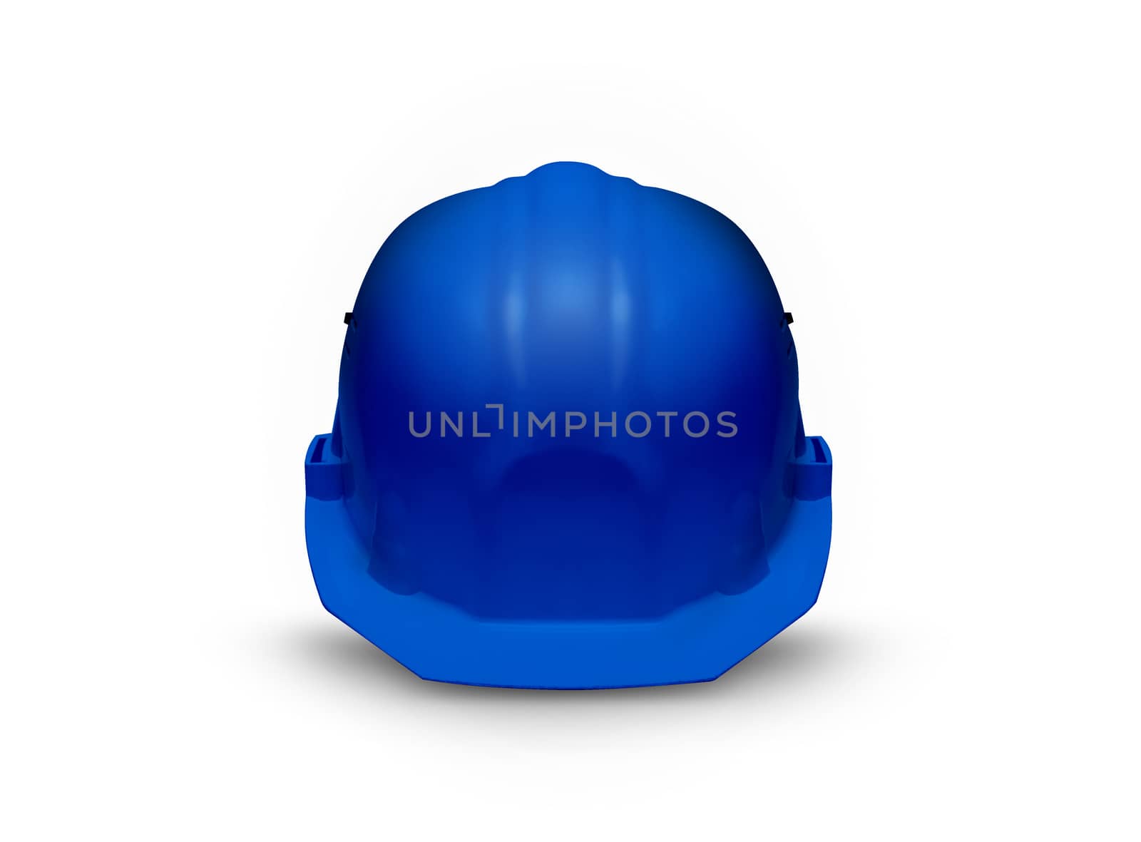 Blue Plastic safety helmet isolated on white background