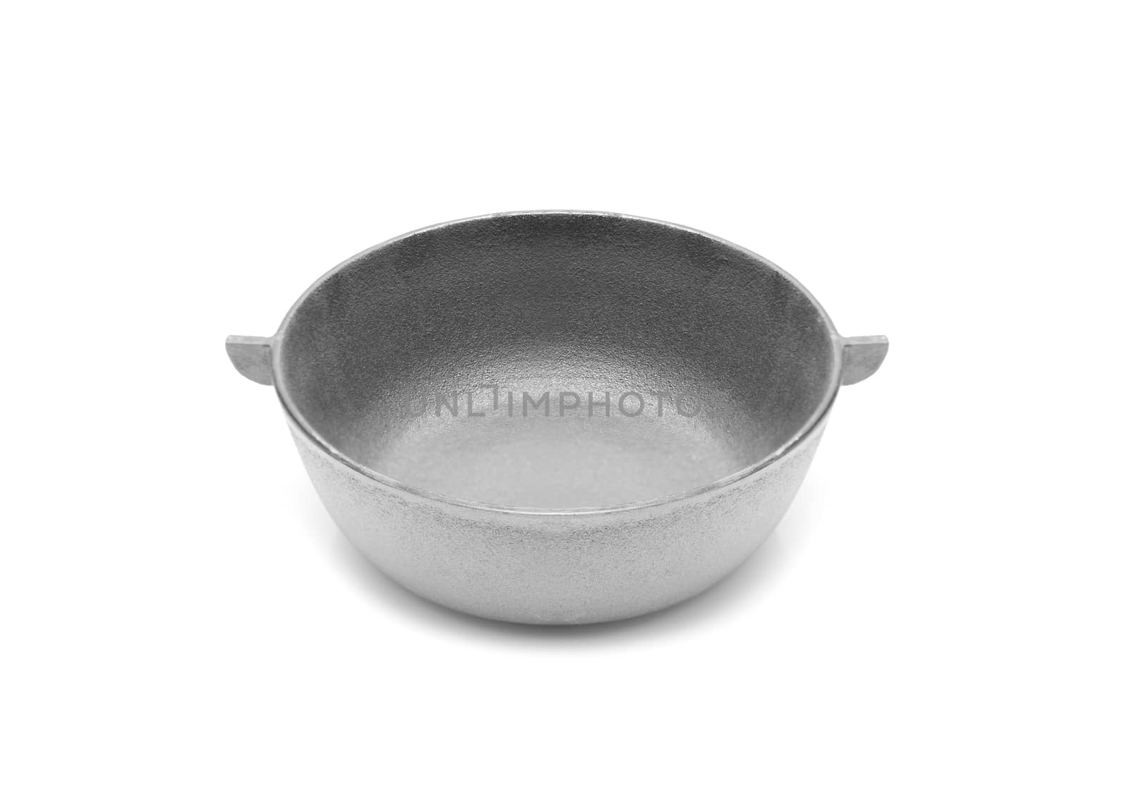 Cast iron pan. Isolated on white background