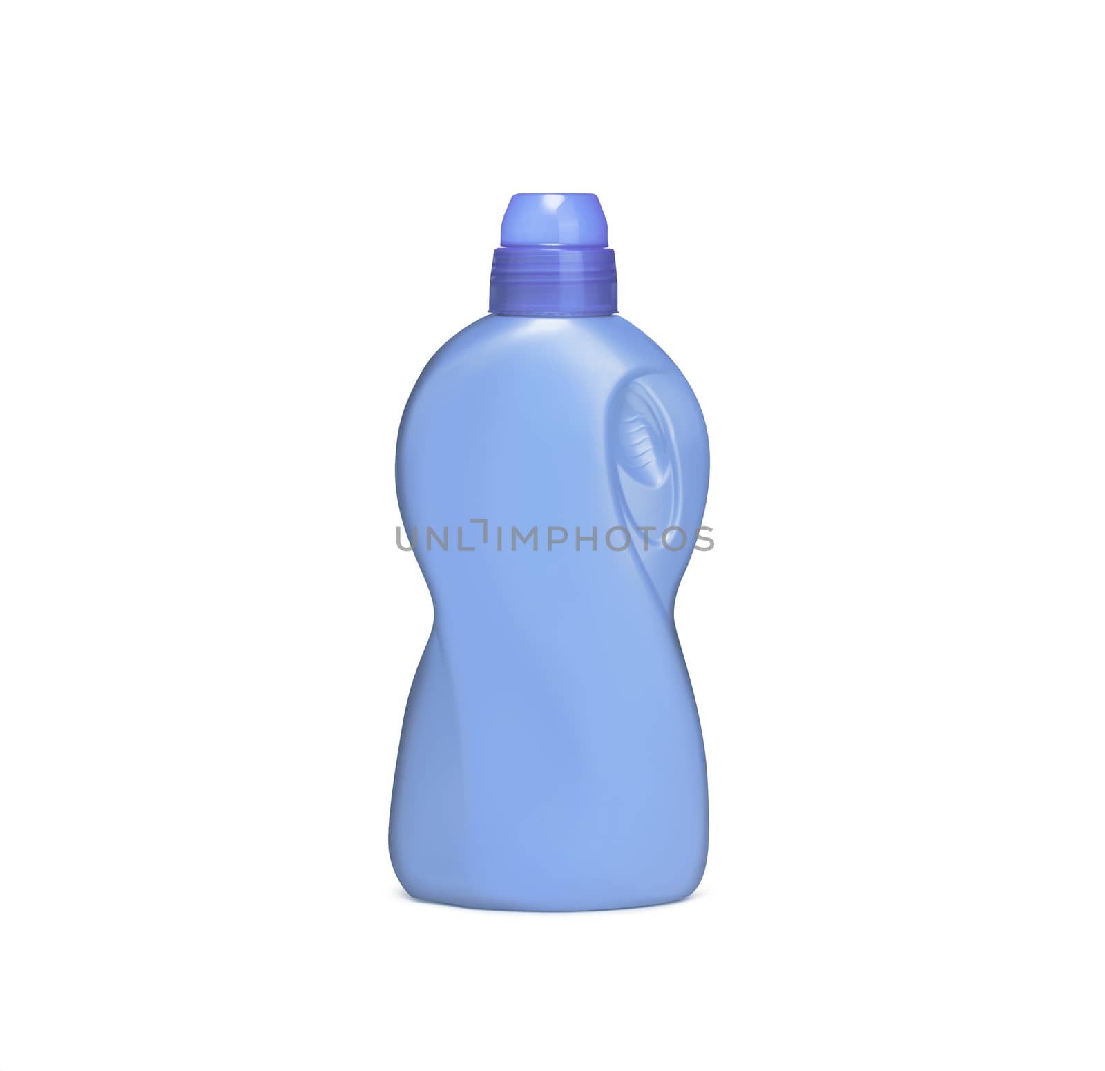 Plastic chemical bottle isolated on white background. With clipping path