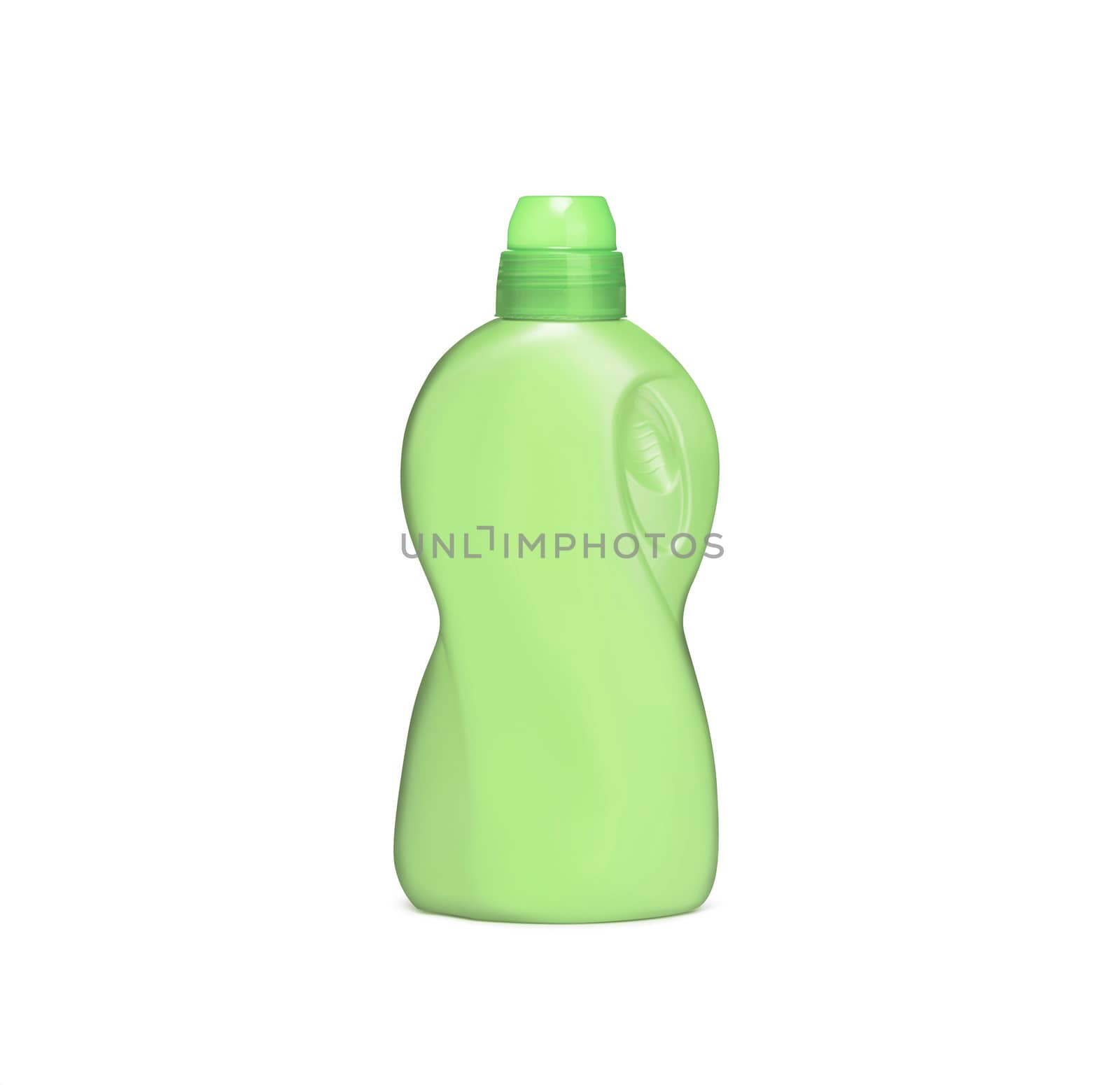 Plastic chemical bottle isolated on white background. With clipping path