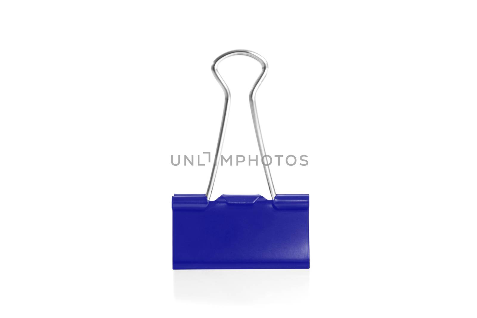 Paper clip isolated from white background. A paperclip is a device for office use to clamp a device such as paper and more.