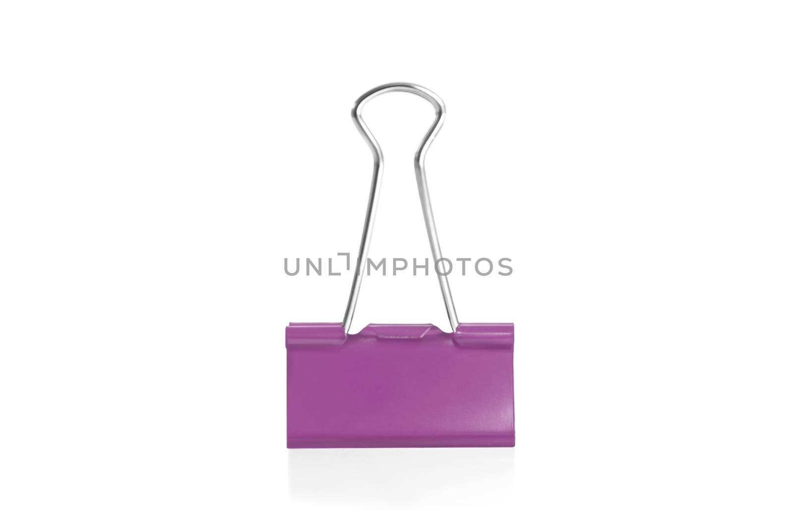 Paper clip isolated from white background. A paperclip is a device for office use to clamp a device such as paper and more.