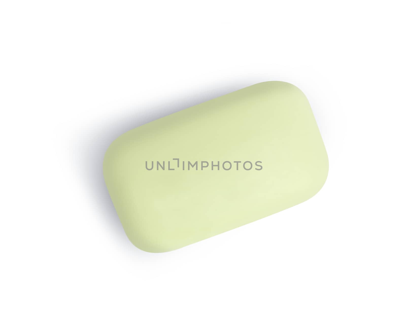 Fresh soap isolated on white background with clipping path
