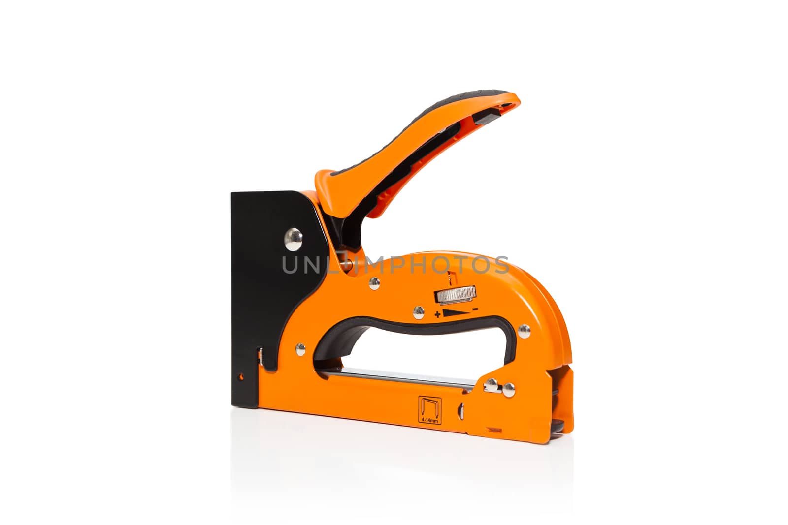 Industrial stapler isolated on white bacground