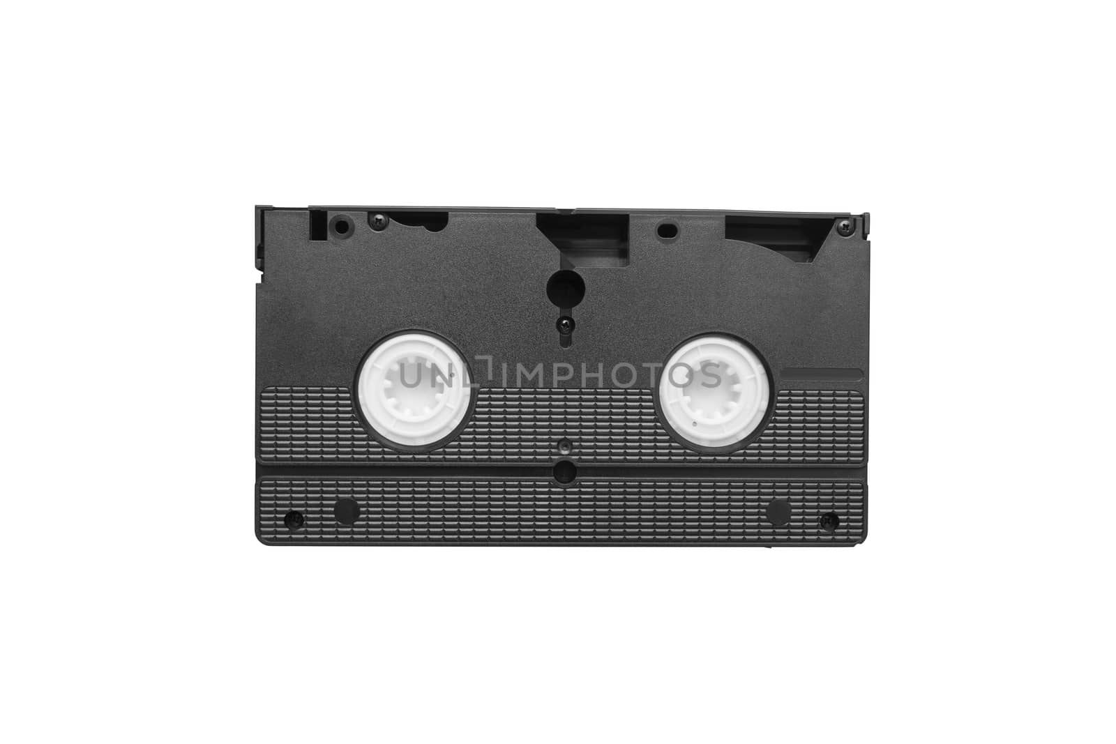 Large picture of an old Video Cassette tape on white background