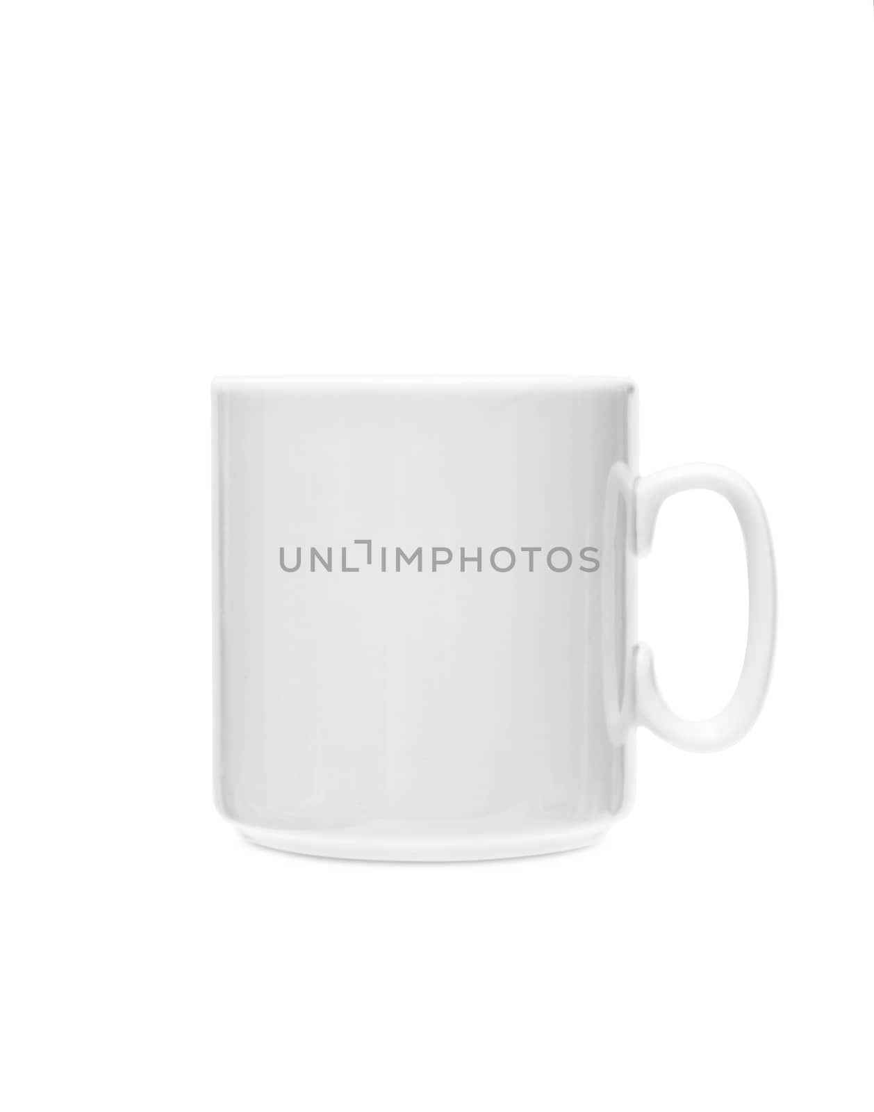 White ceramic cup isolated on a white. With clipping path.