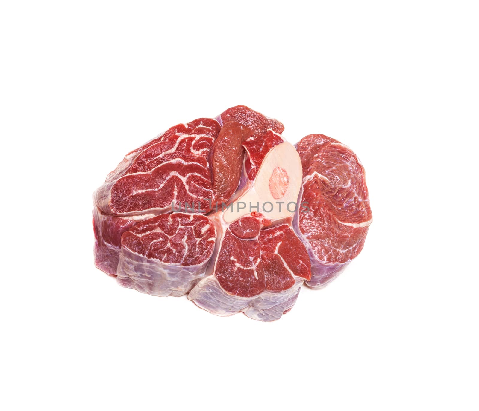 Steak beef with bone, isolated on white background