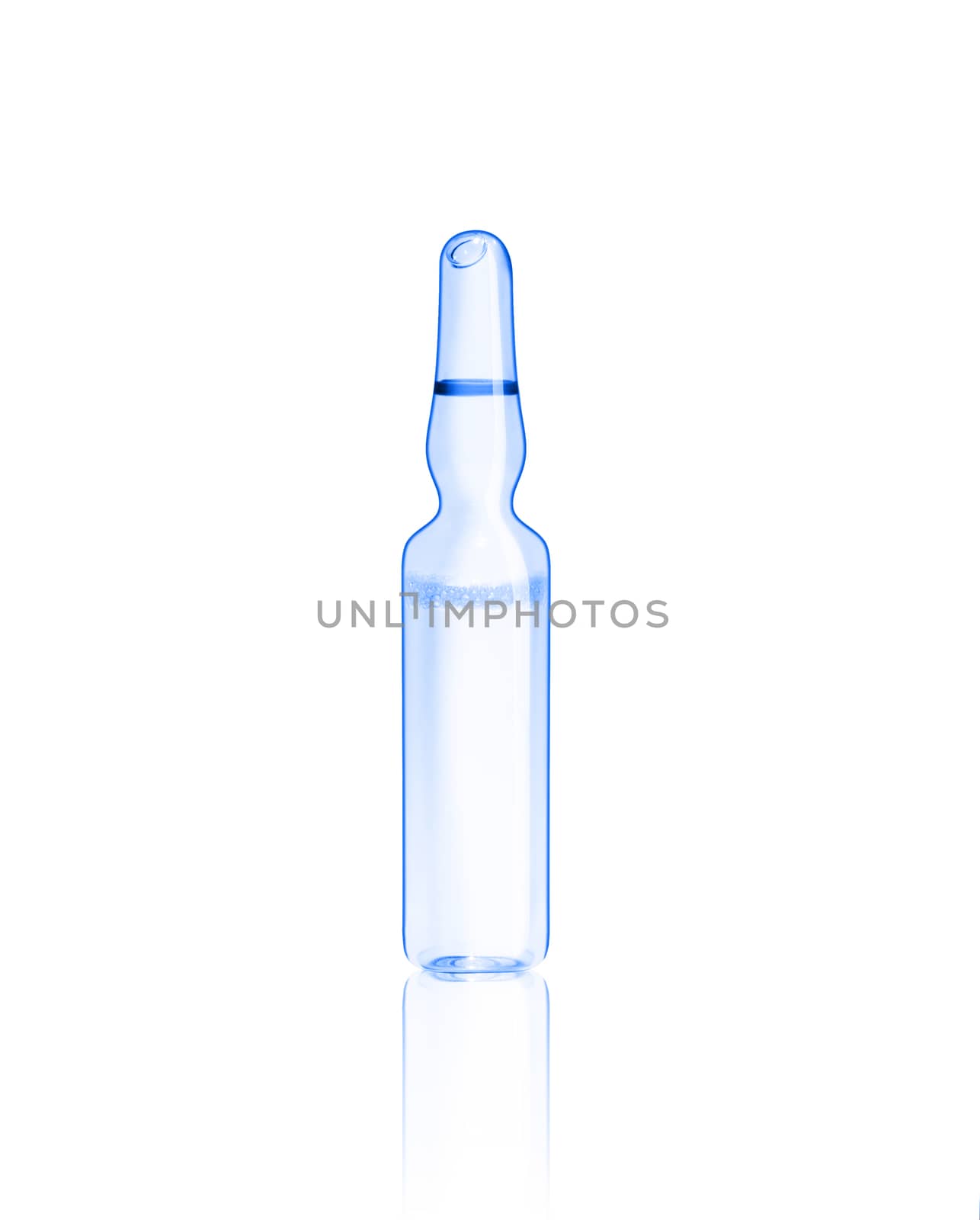 Medical ampoules drugs, medication isolated on white background