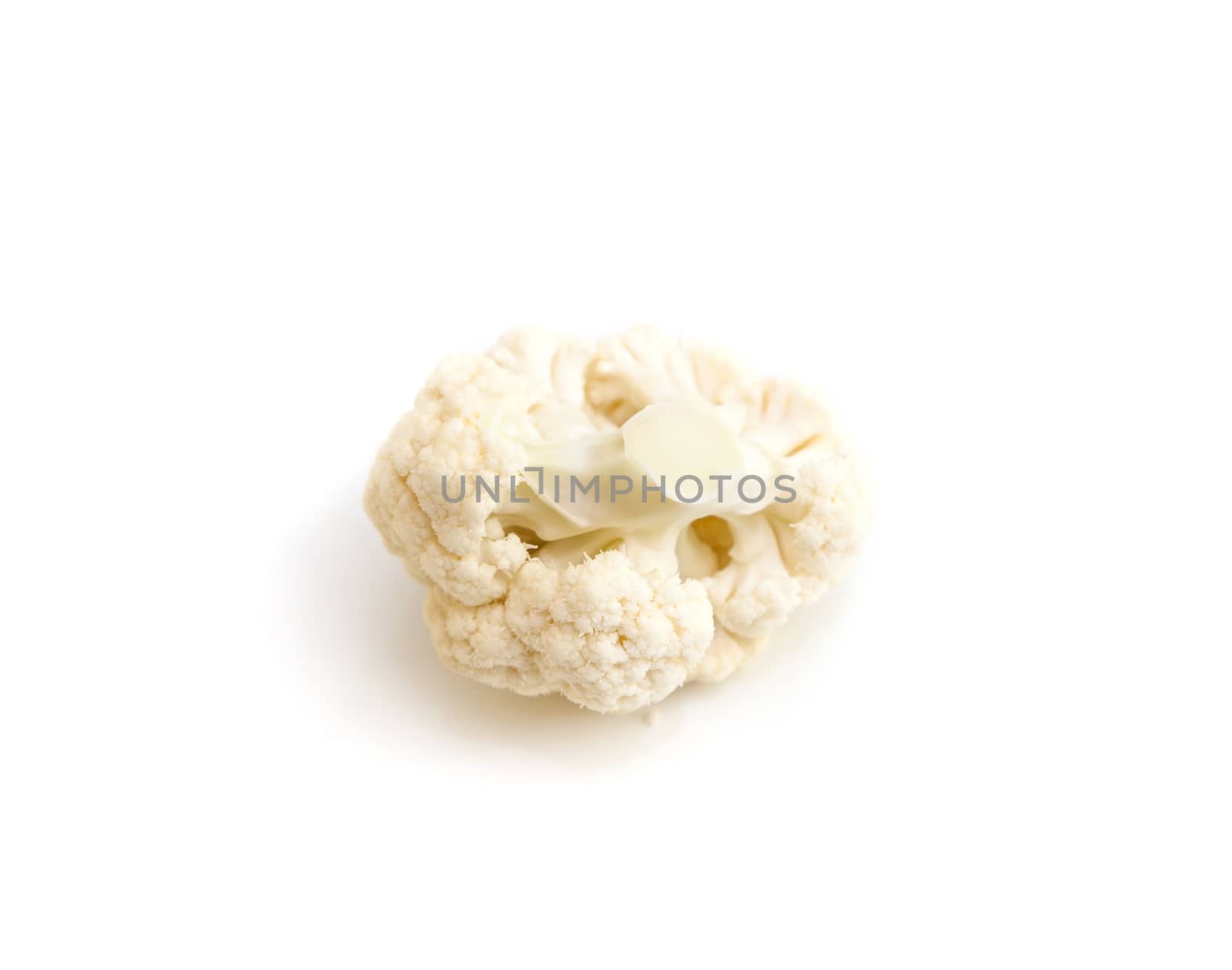 Fresh cauliflower cabbage vegetable on white background