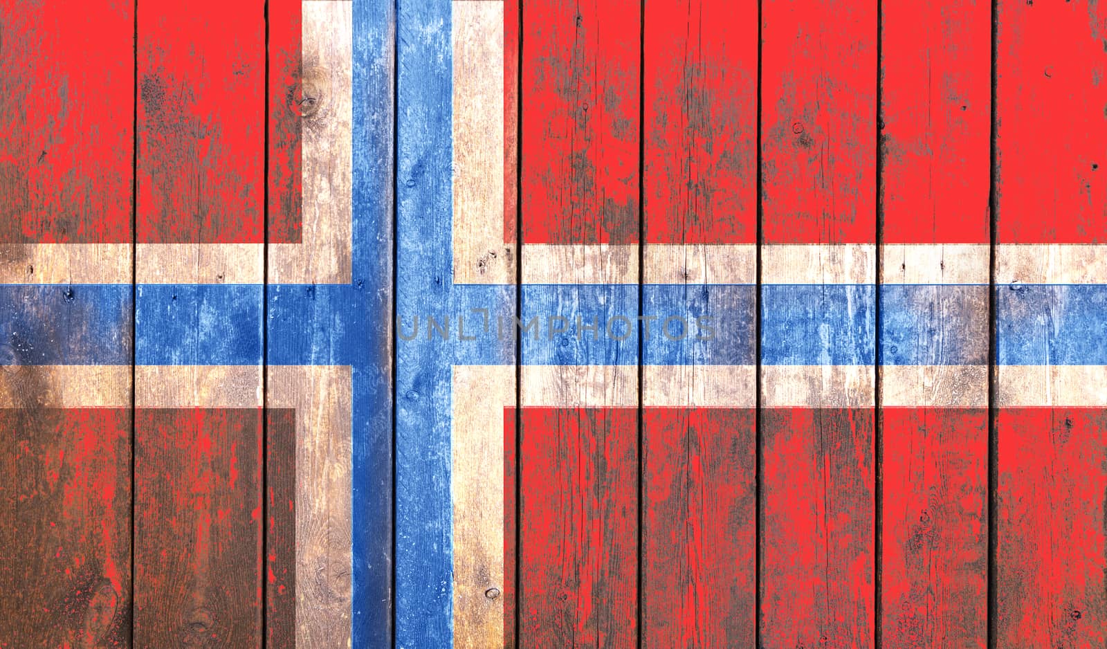 Grunge Norway flag on a wood surface