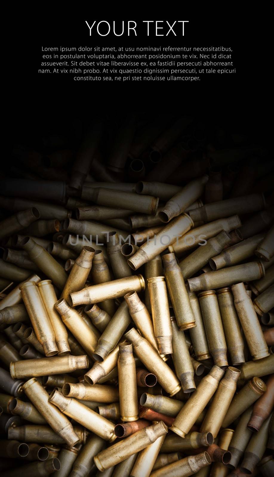 Shotgun cartridges close-up background concept