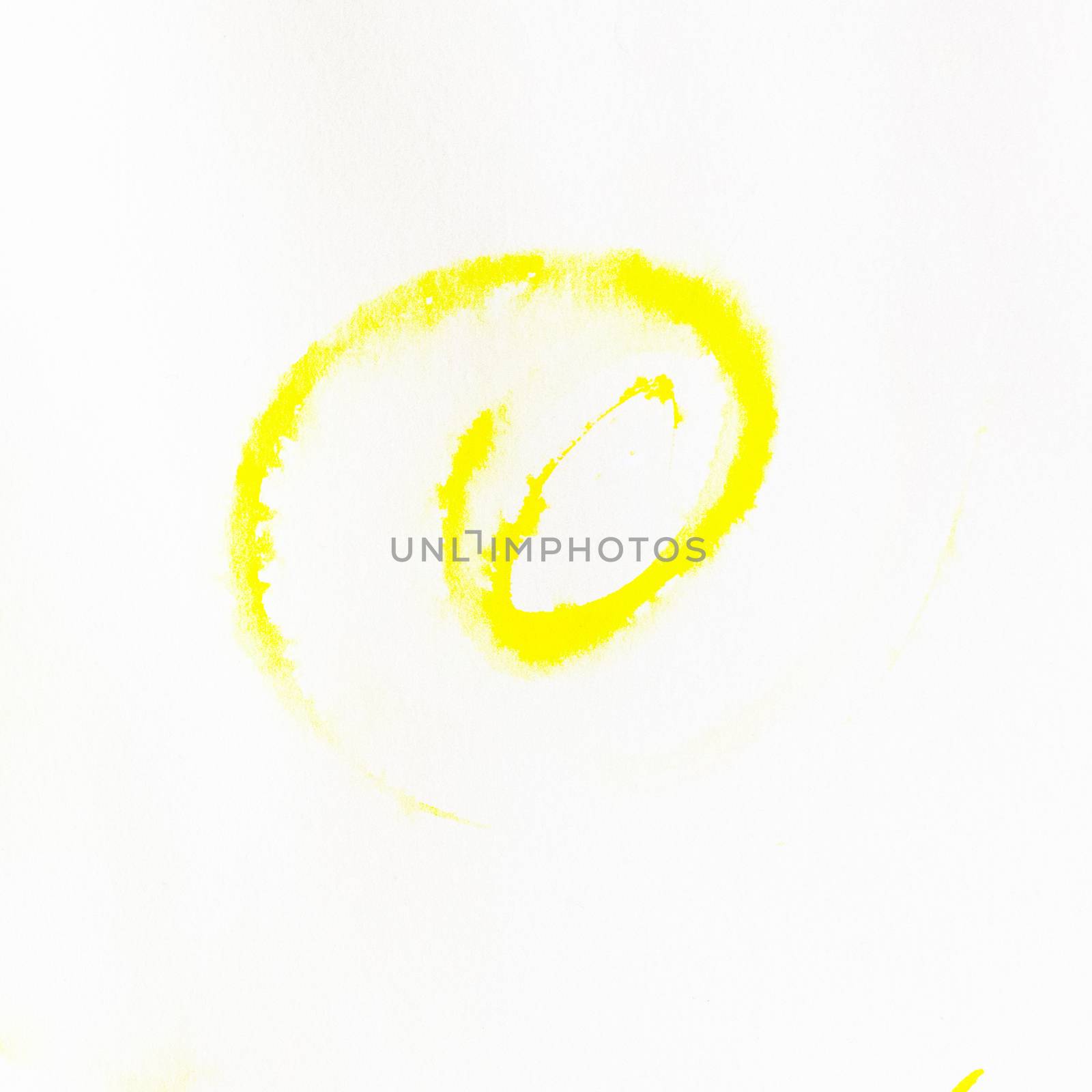 Watercolor Yellow color splash on black background