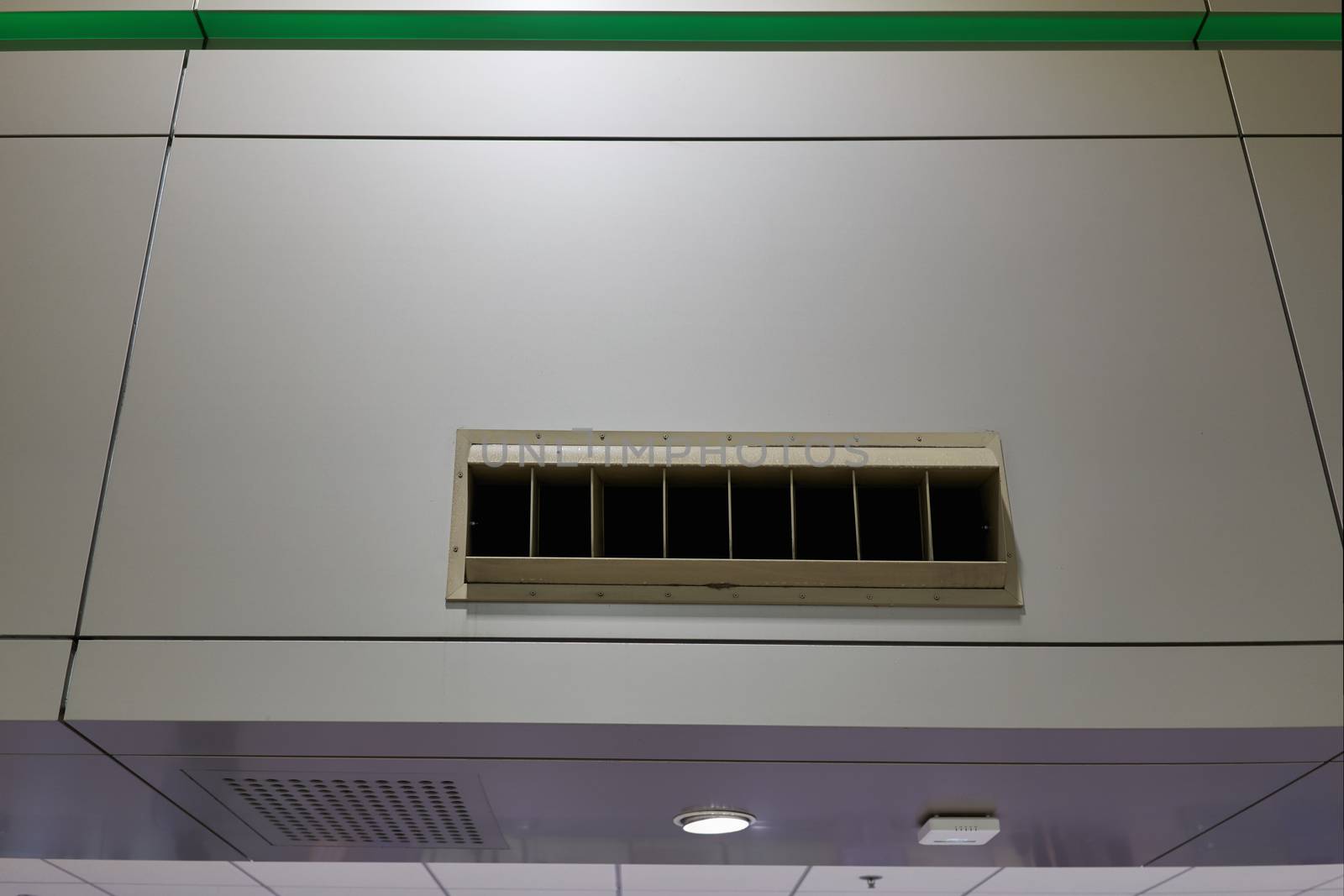 Outlet air condition with copy space at international airport terminal by eaglesky