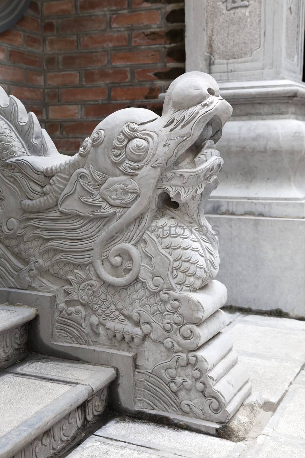 Dragon-shaped handrail in Hanoi, Vietnam by Goodday