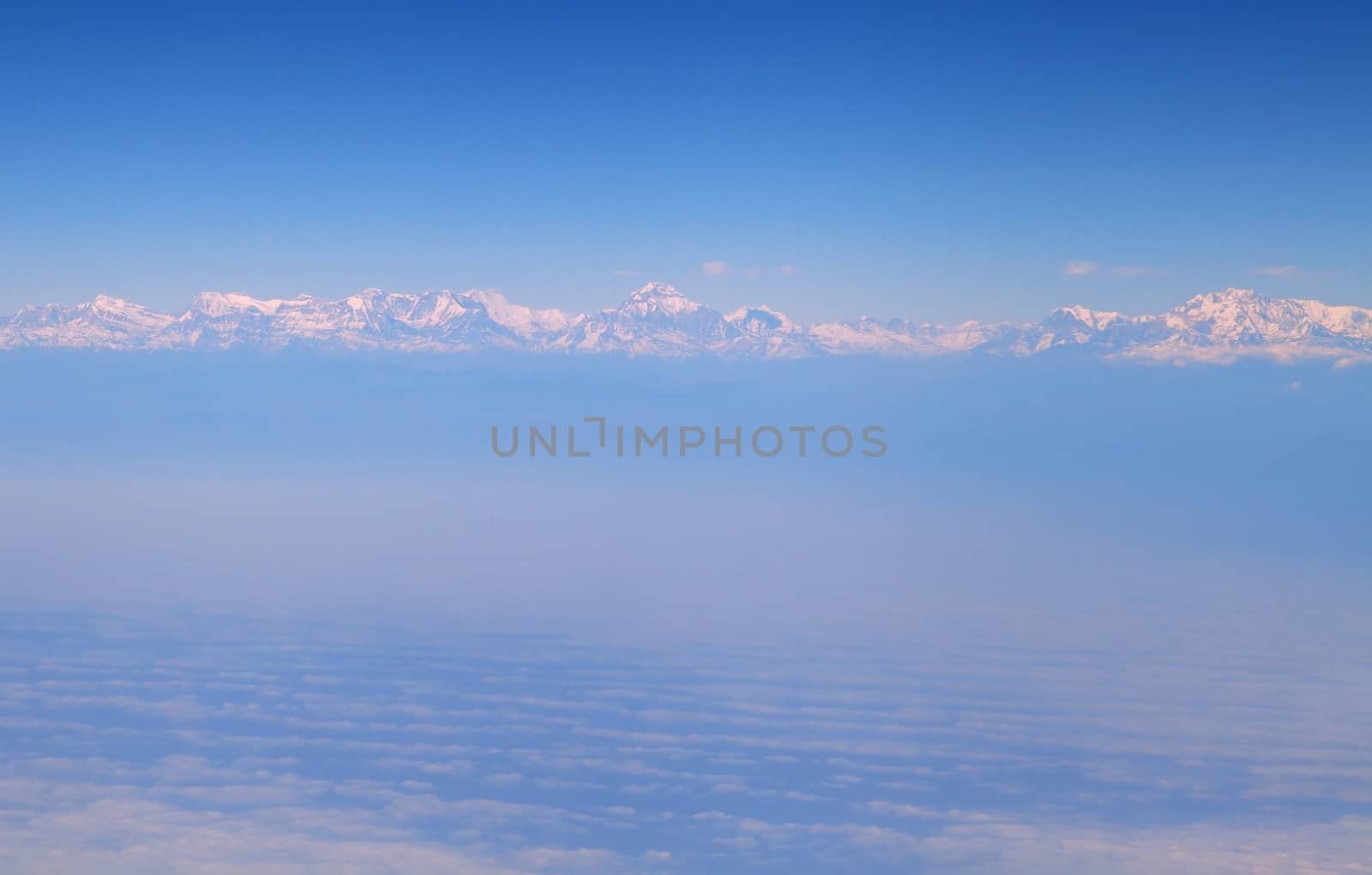 Himalaya mountains from the airplane by Goodday