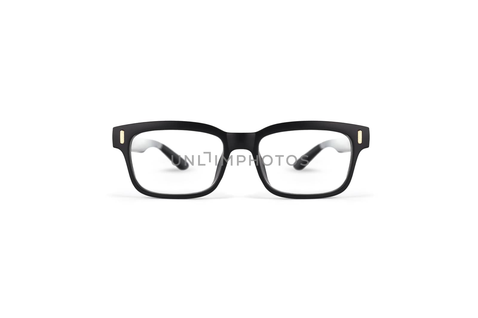 Black Eye Glasses Isolated on White