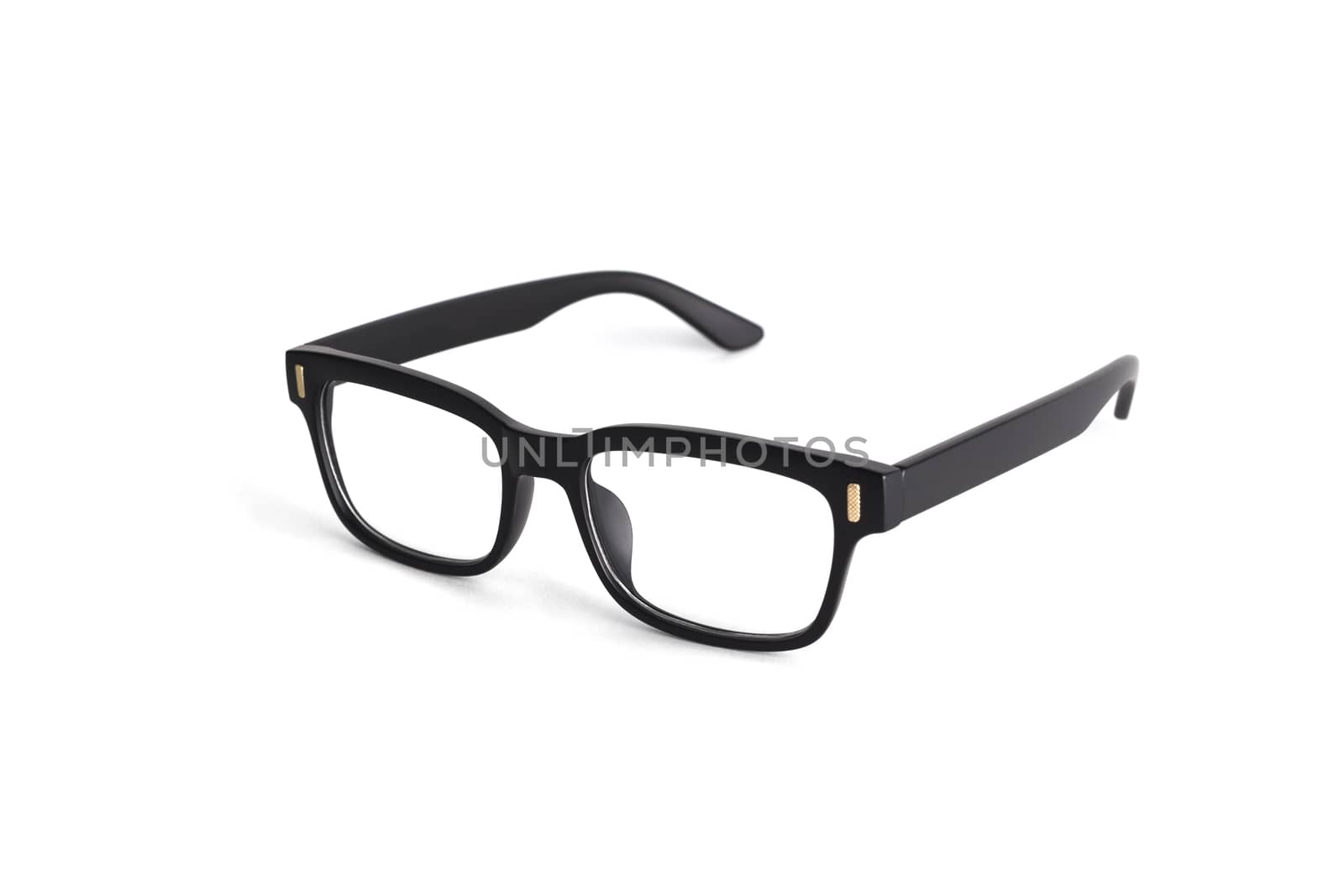 Black Eye Glasses Isolated on White