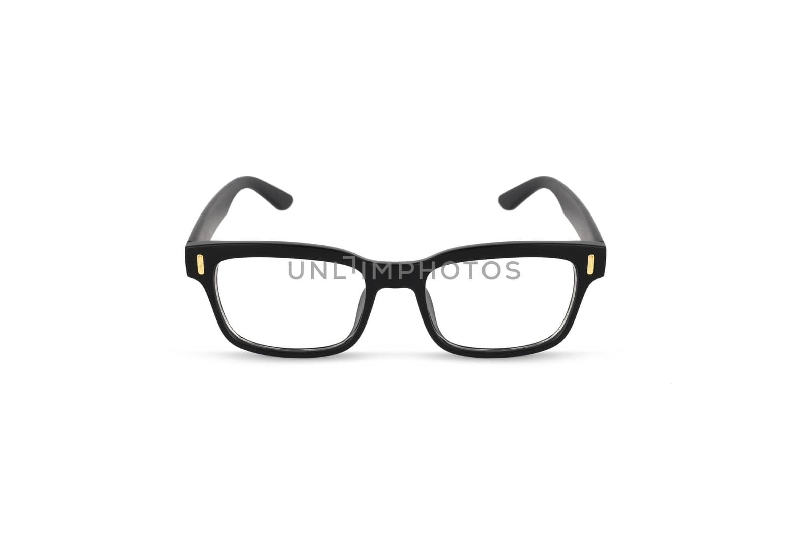 Black Eye Glasses Isolated on White