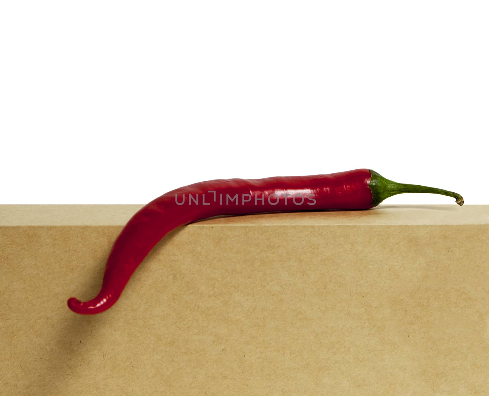 Red chilli pepper isolated on white. Clipping Path