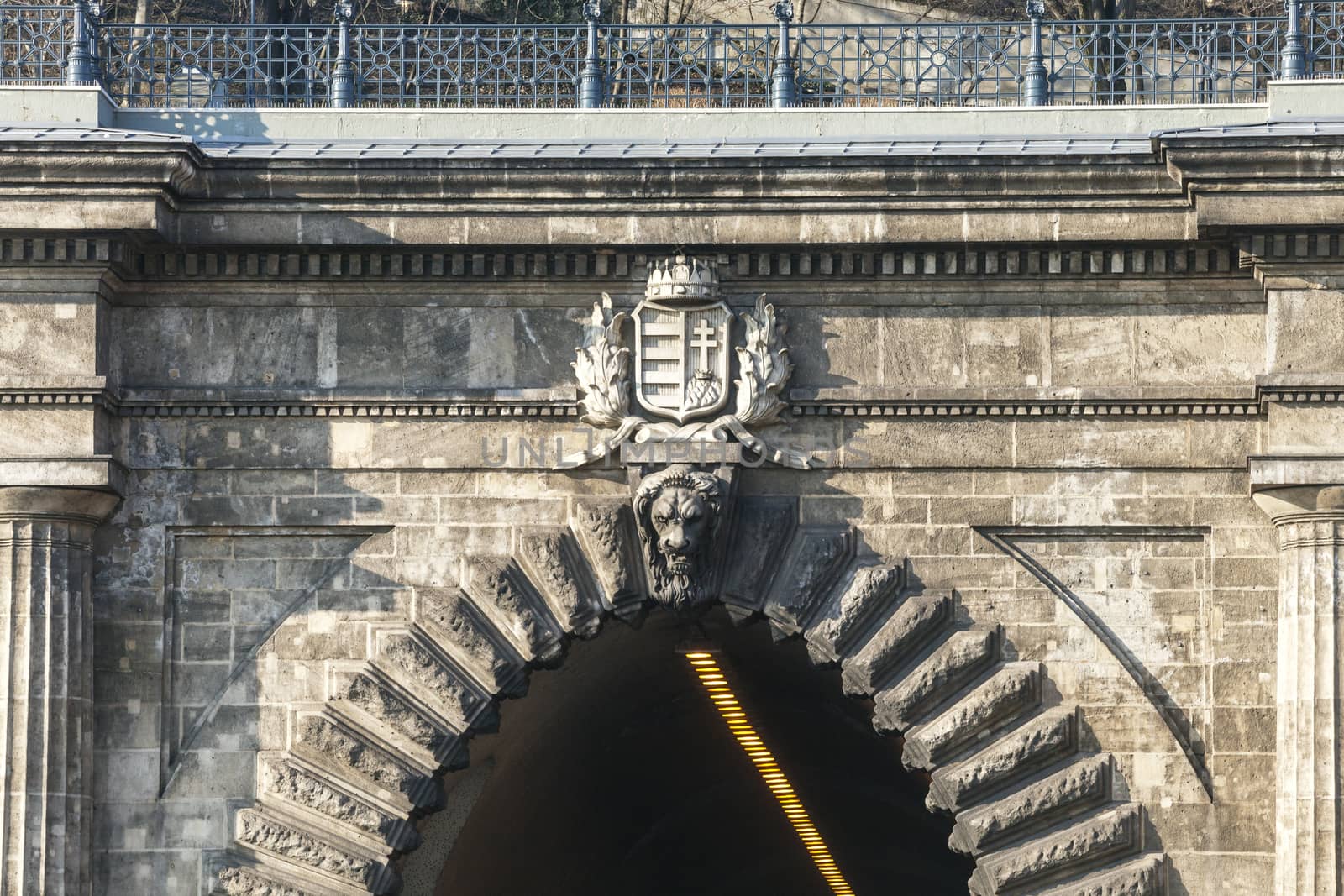 Adam Clark Tunnel under Castle Hill in Budapest, Hungary