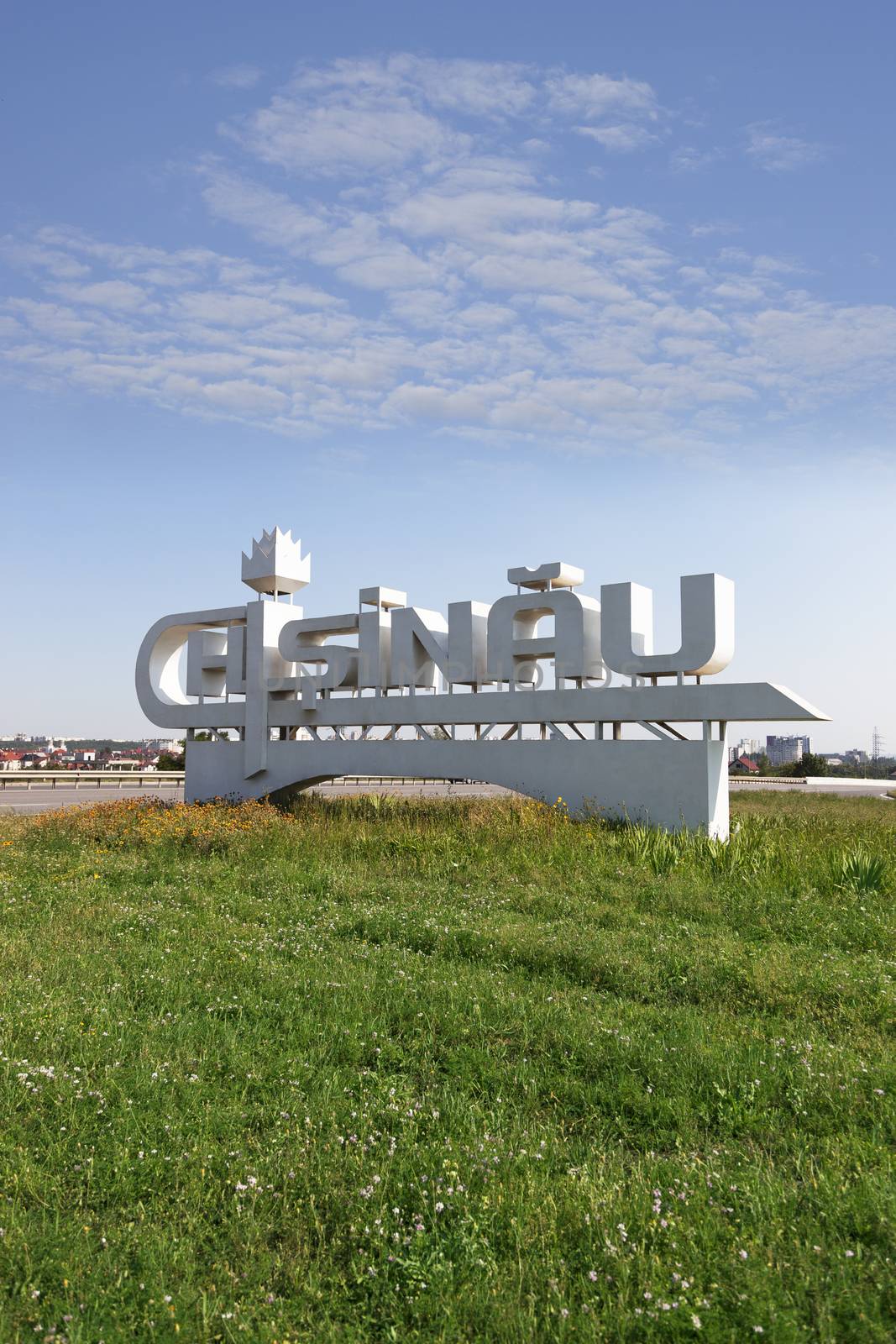 CHISINAU, MOLDOVA- JULY 13, 2016: Landmark the city of Chisinau. Boundary of the city of Chisinau.